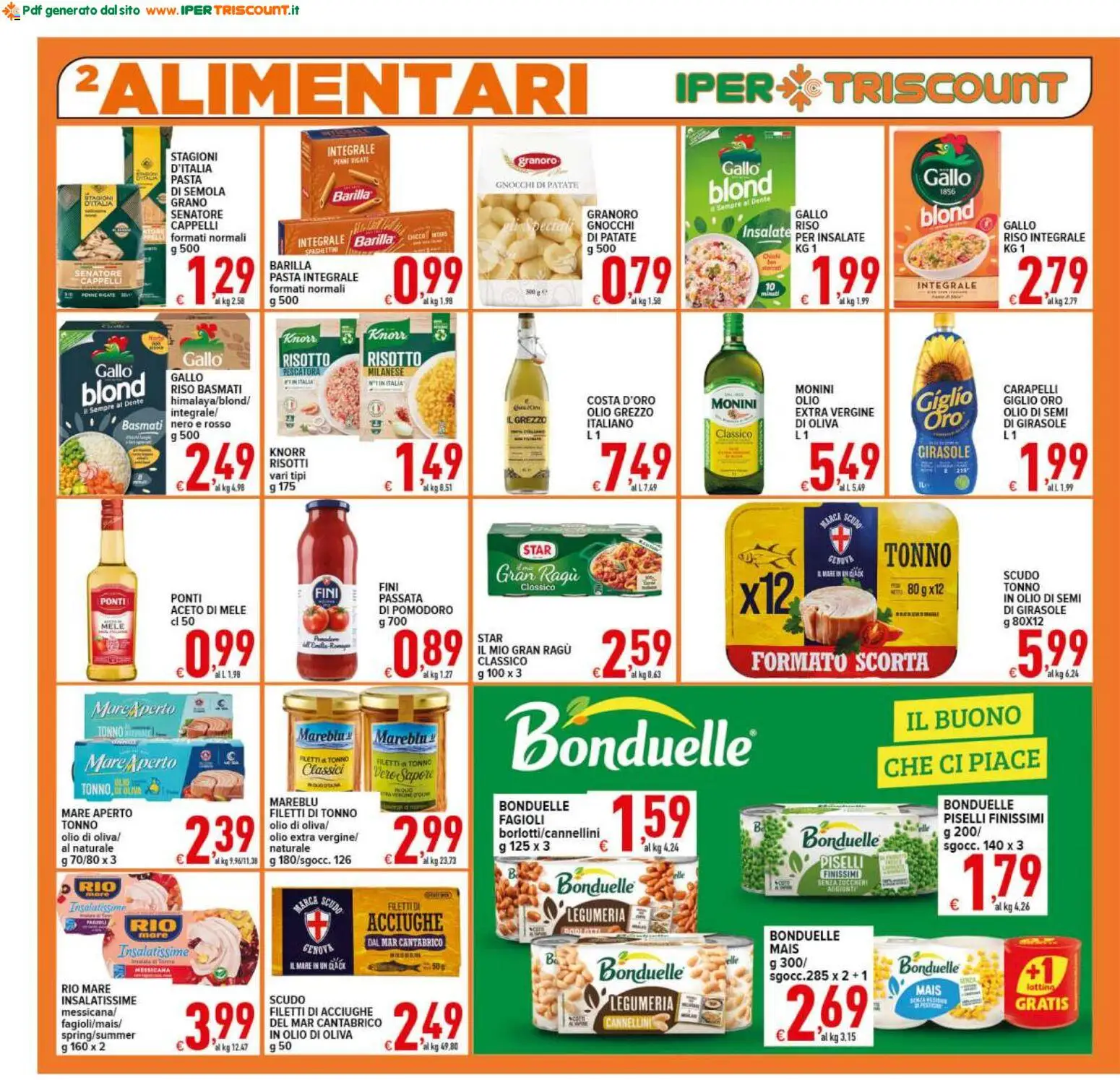 Volantino Ipertriscount del 22/07/2026 | Pagina: 2 | Prodotti: Aceto di mele, Cannellini, Fagioli, Penne