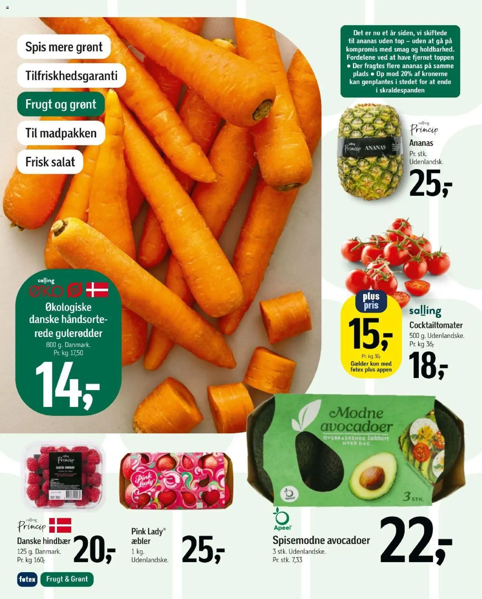 Føtex tilbudsavis – gyldig fra 31/07/2026 | Side: 19 | Produkter: Ananas, Gulerødder, Salat, Hindbær