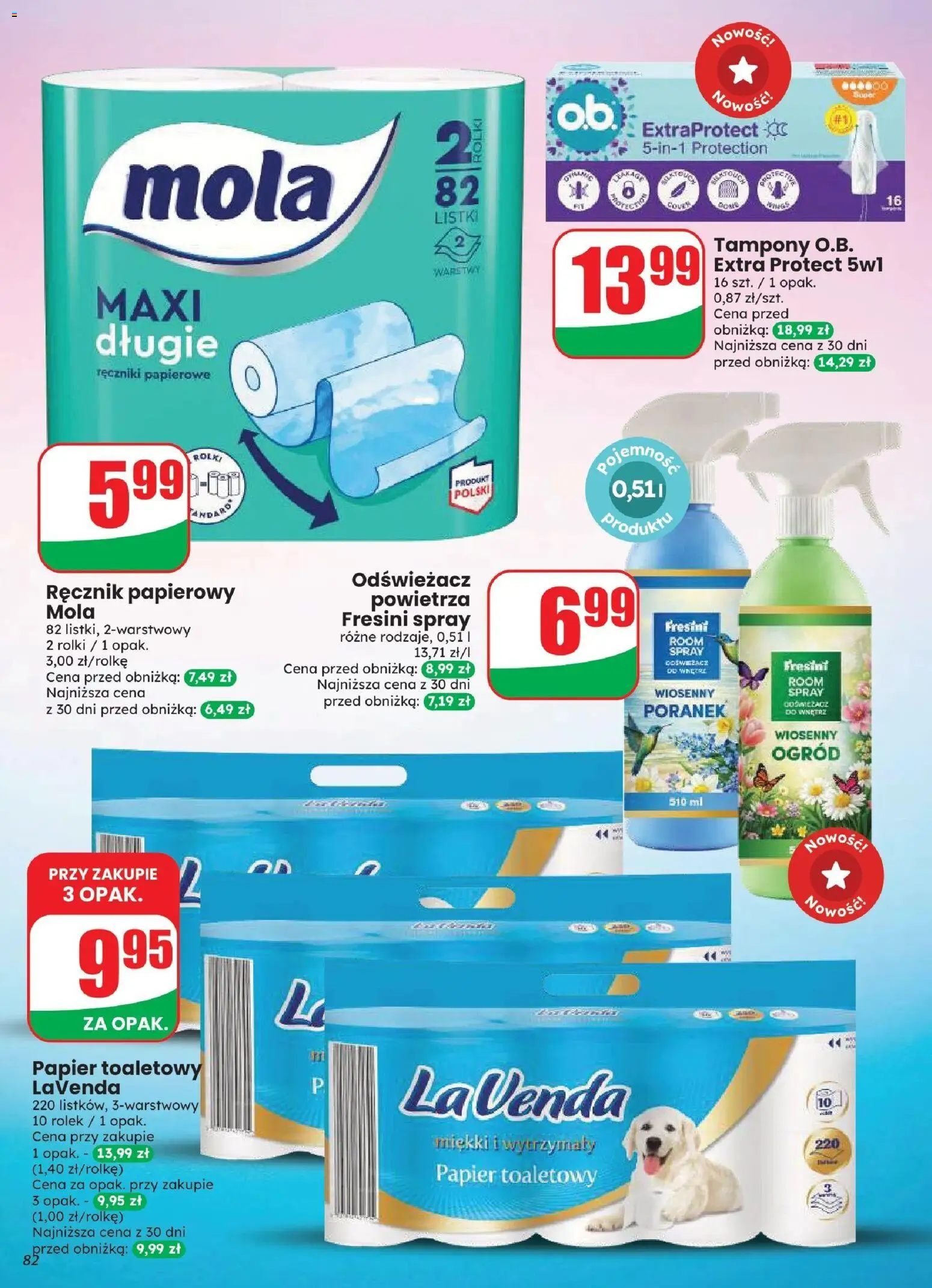 Dino gazetka od 12.08.2026 | Strona: 82 | Produkty: Papier toaletowy, Tampony, Rolki, Ręcznik papierowy