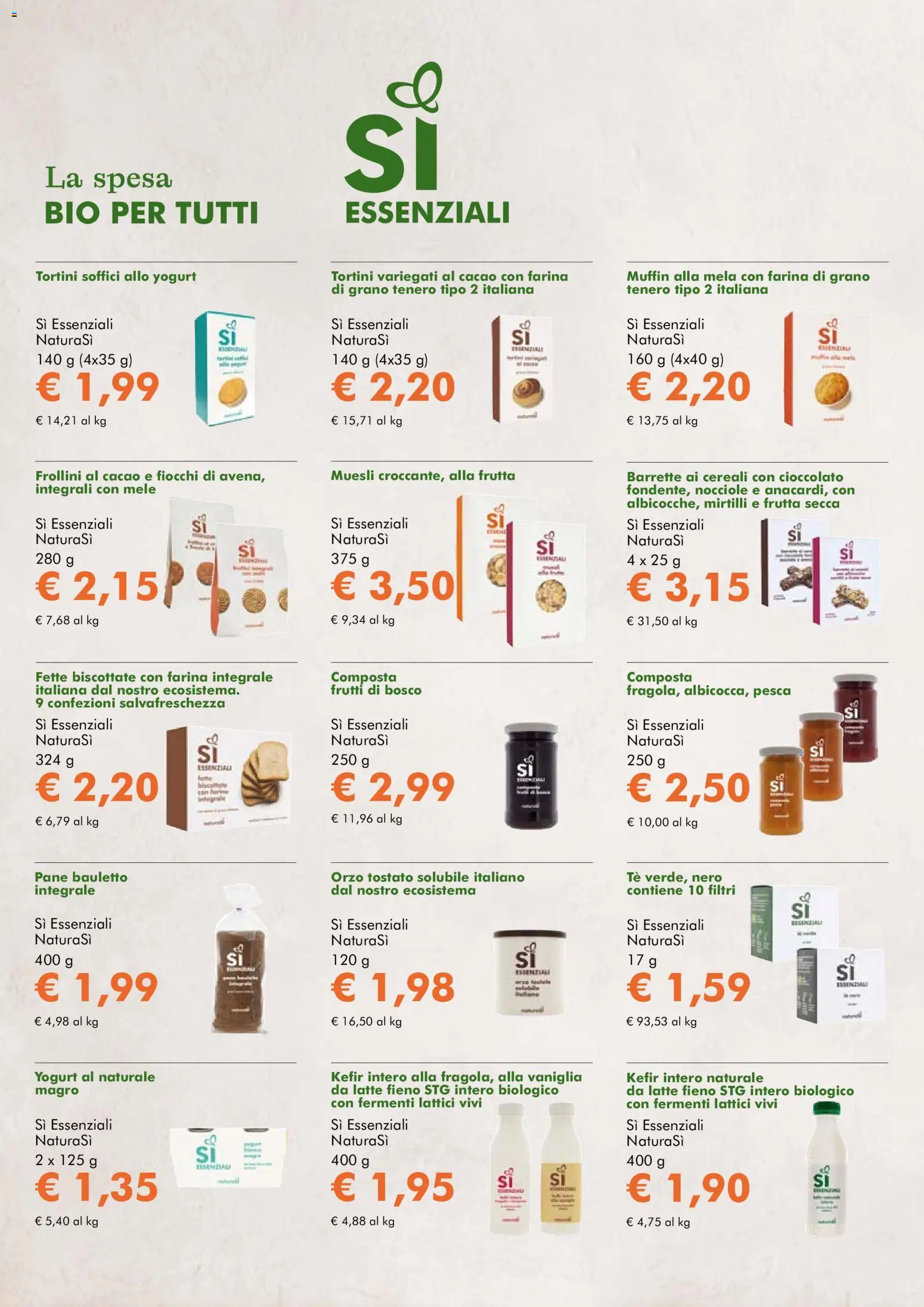 Volantino Natura Sì del 04.03.2026 | Pagina: 6 | Prodotti: Yogurt, Fiocchi, Latte, Nocciole