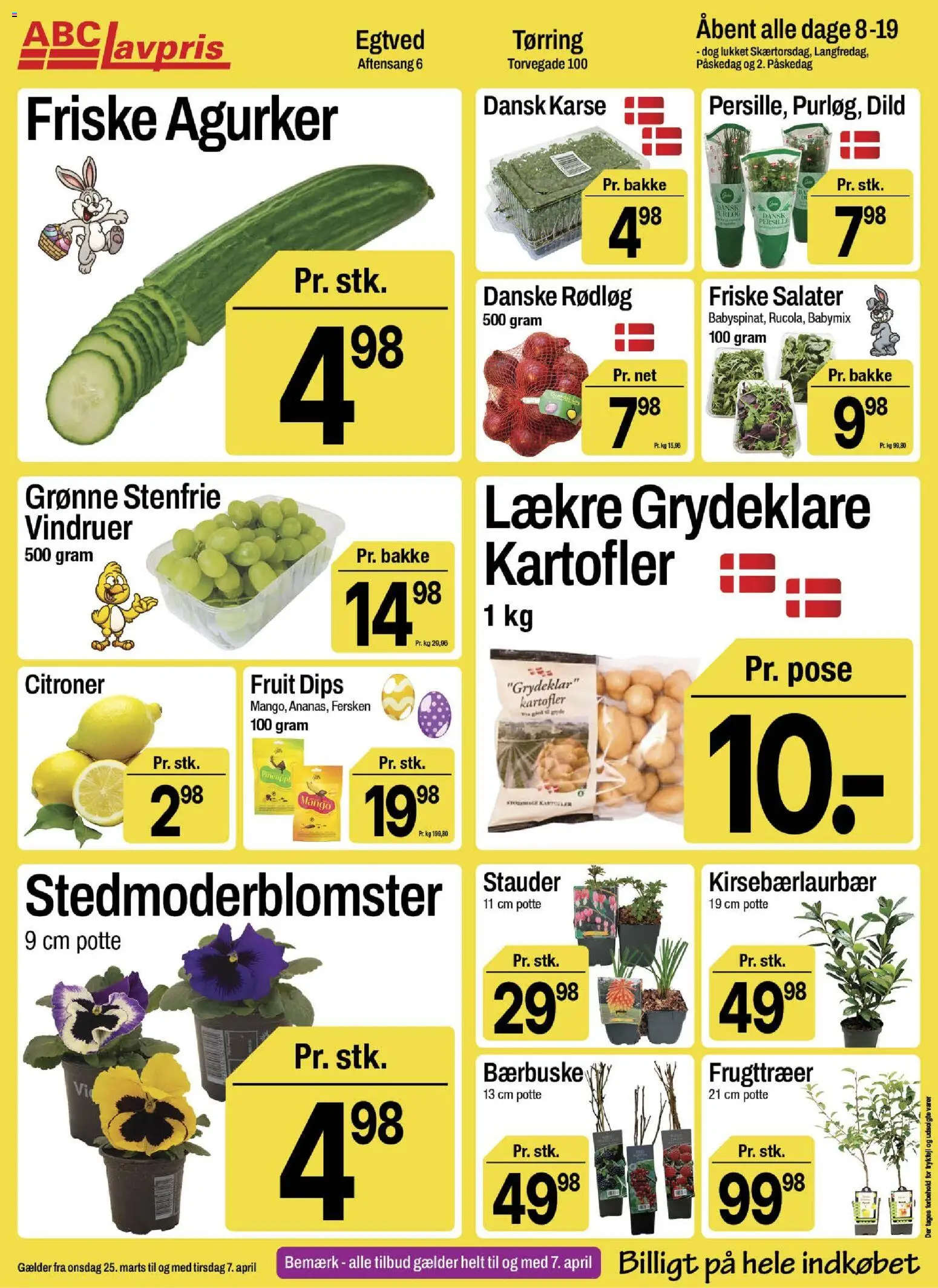 Abc Lavpris tilbudsavis – gyldig fra 25.03.2026 | Side: 5 | Produkter: Mango, Agurker, Dild, Vindruer