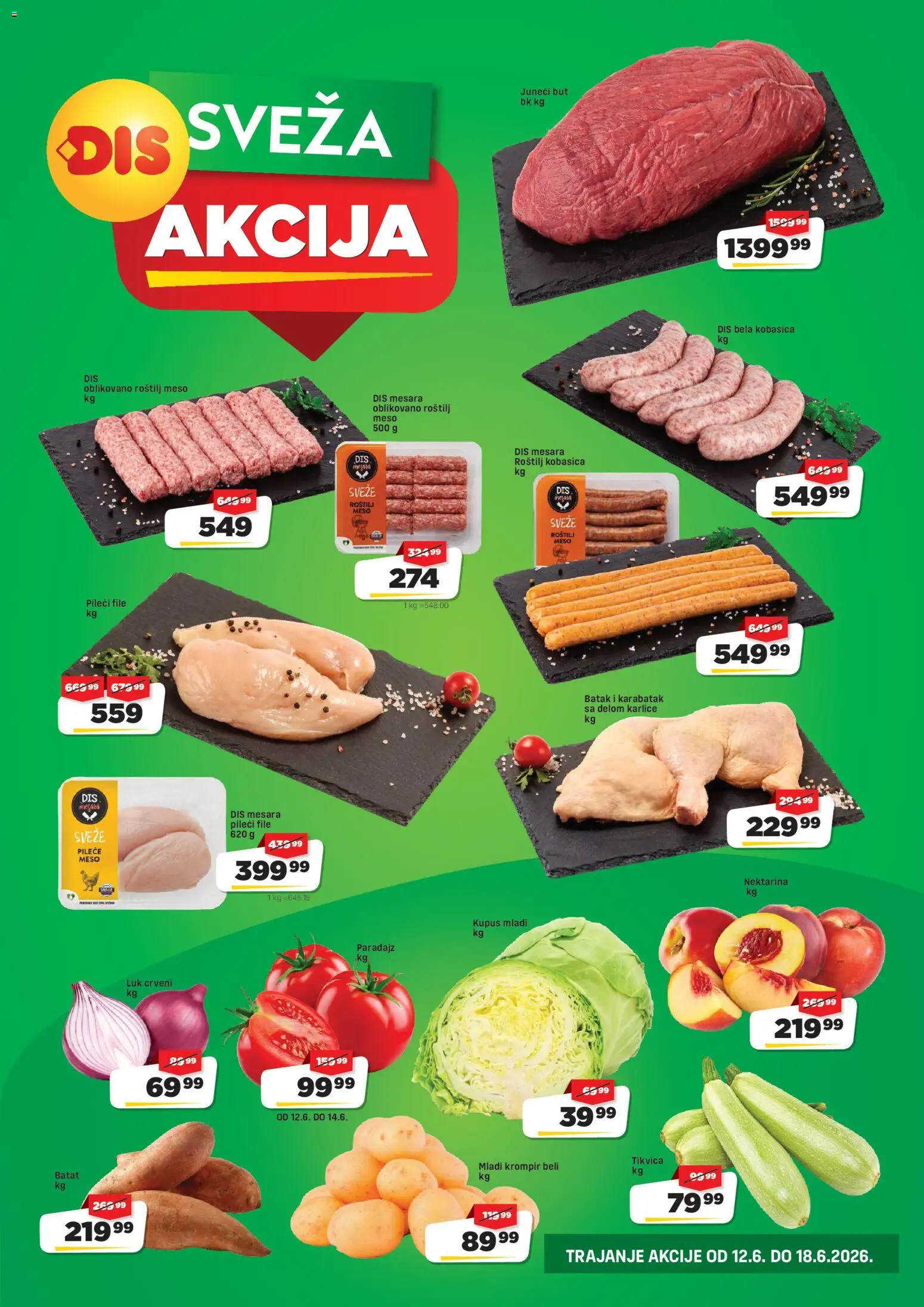DIS katalog - važi od 12.06.2026 | Strana: 3 | Proizvode: Krompir, Kupus, Paradajz, Roštilj meso