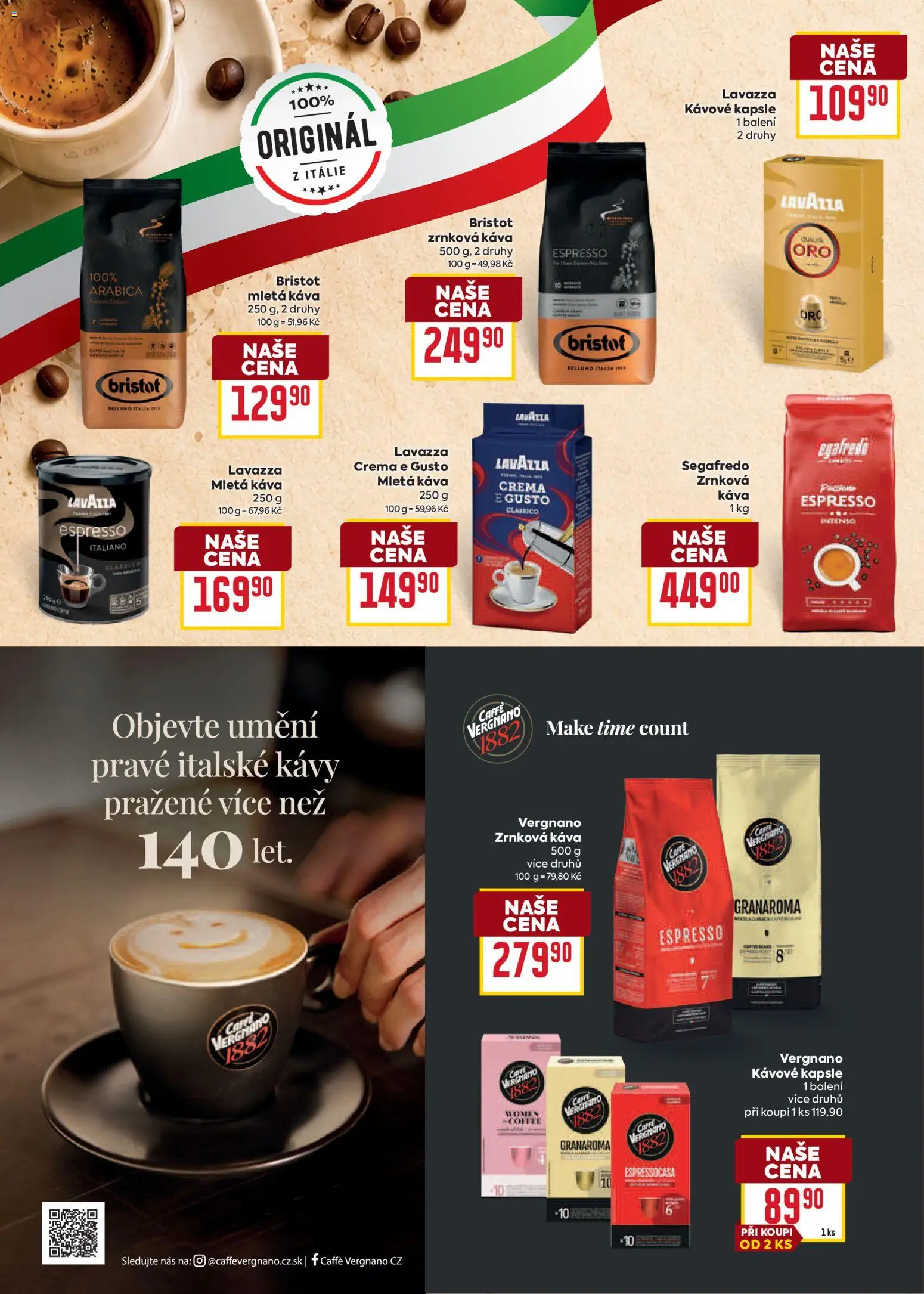 Billa - BILLA.cz - Katalog: Itálie 30. 9. 2026 - 20. 10. 2026 od 30.09.2026 | Strana: 10 | Produkty: Kávové kapsle, Kapsle, Lavazza, Crema