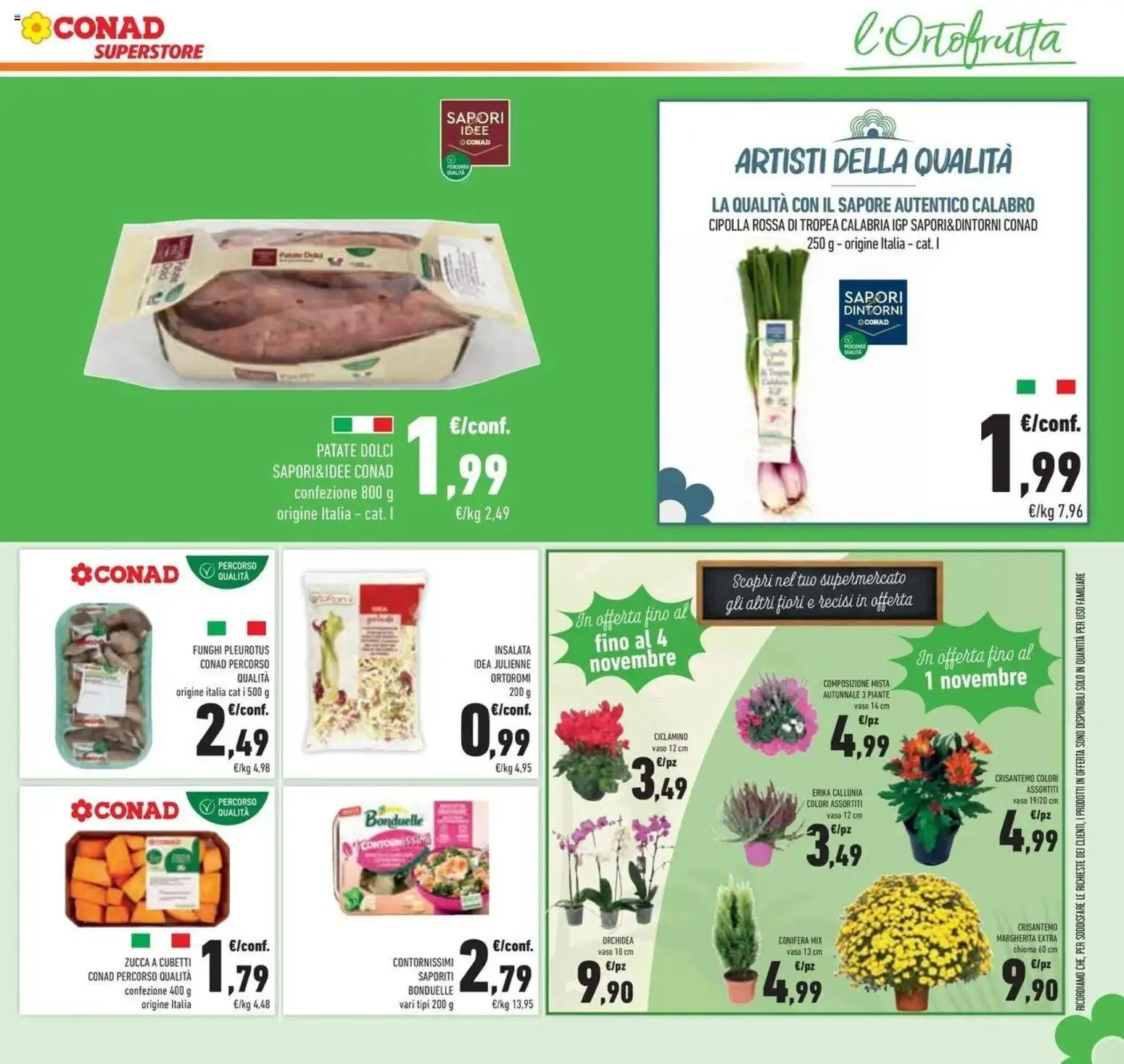 Anteprima volantino Conad dal 21/10/2026 prossima settimana | Pagina: 41 | Prodotti: Insalata, Patate, Funghi, Orchidea