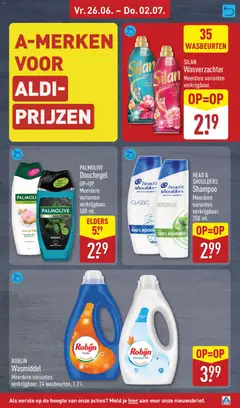 Aldi folder week 26 - Voorbeeld van een folder van Aldi, geldig van 22-06-2026 | Pagina: 53 | Producten: Wasmiddel, Robijn, Shampoo, Douchegel