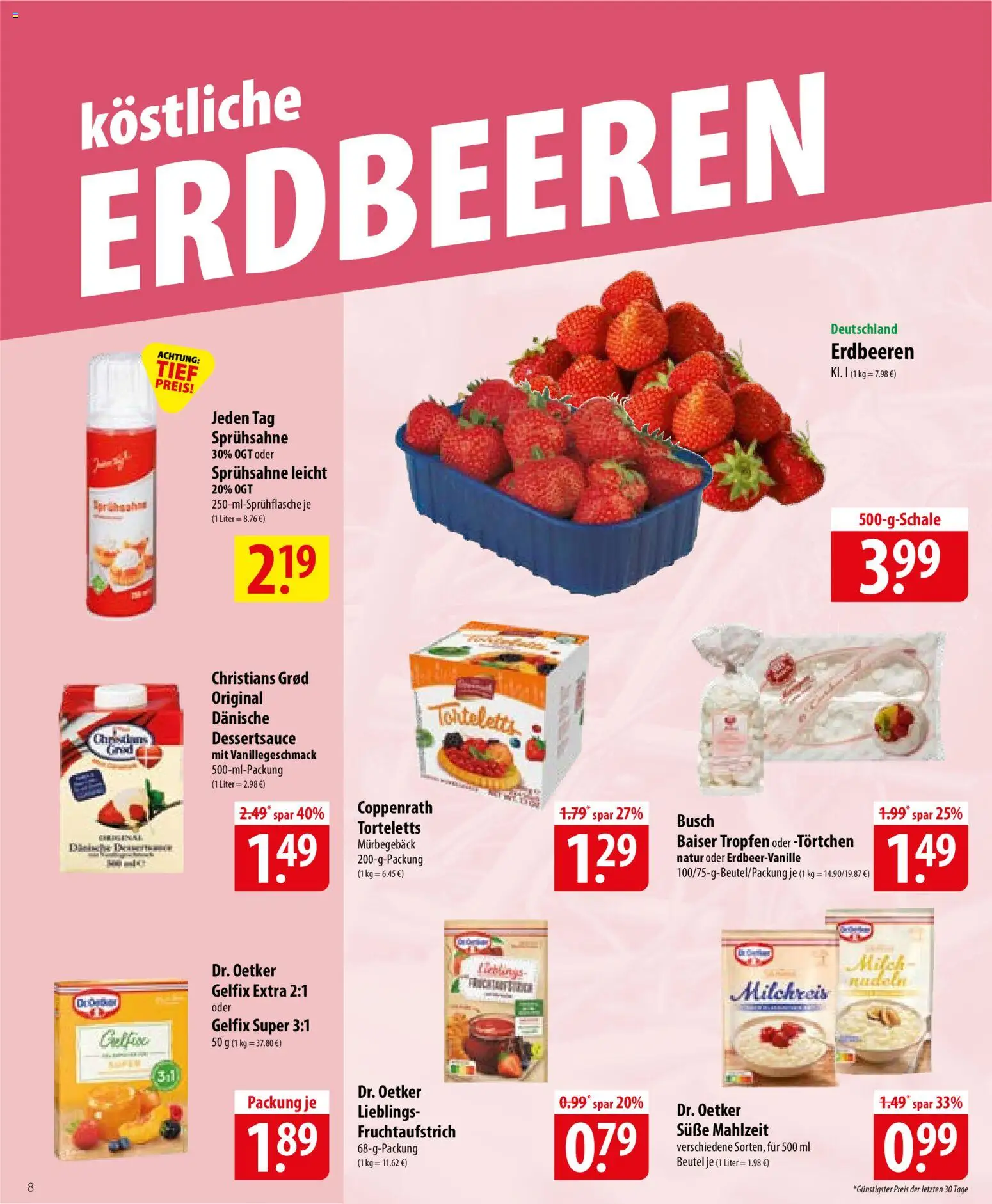 Famila Prospekt – gültig ab 01.06.2026 | Seite: 8 | Produkte: Nudeln, Erdbeeren