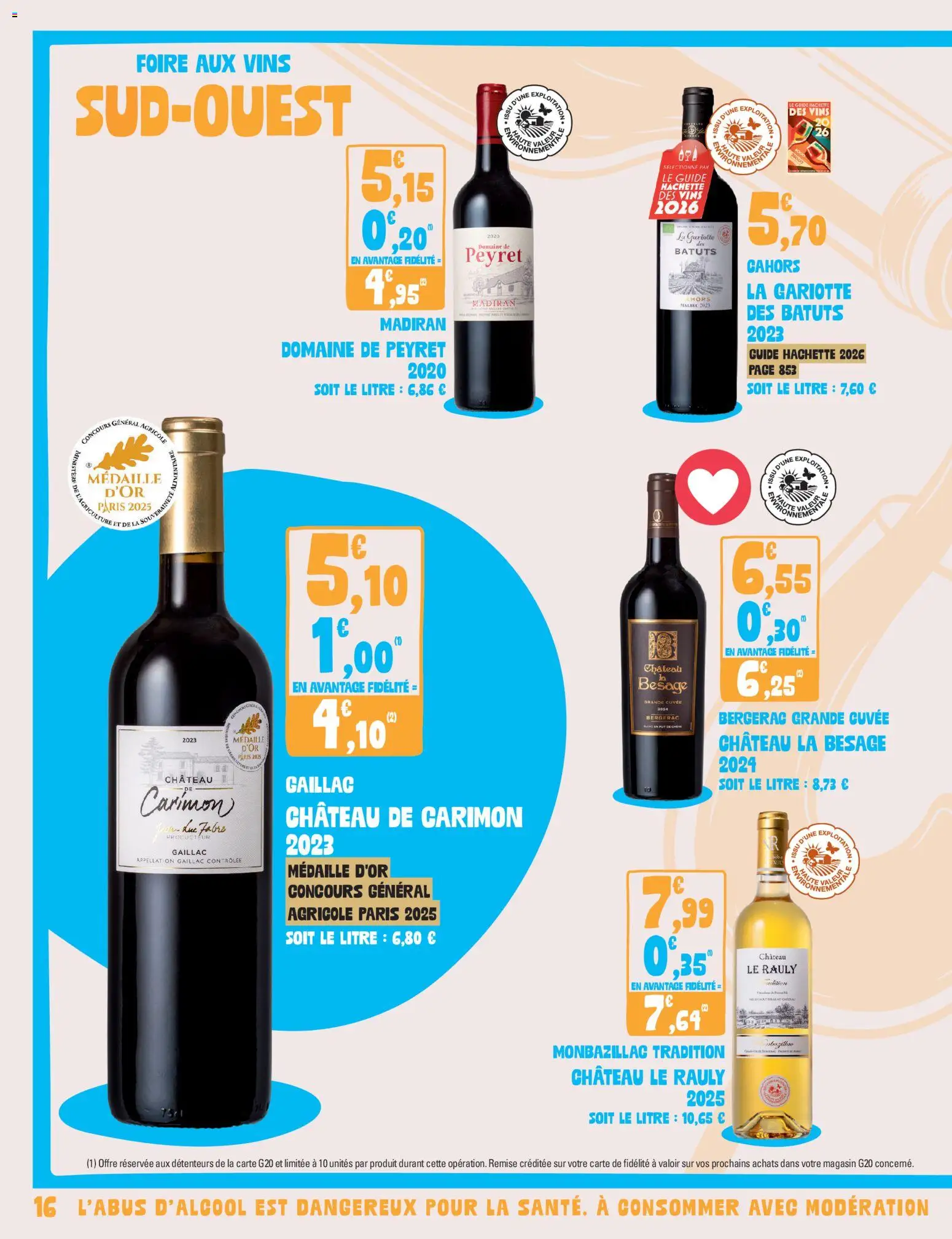 {H1} | Page: 16 | Produits: Cahors, Monbazillac