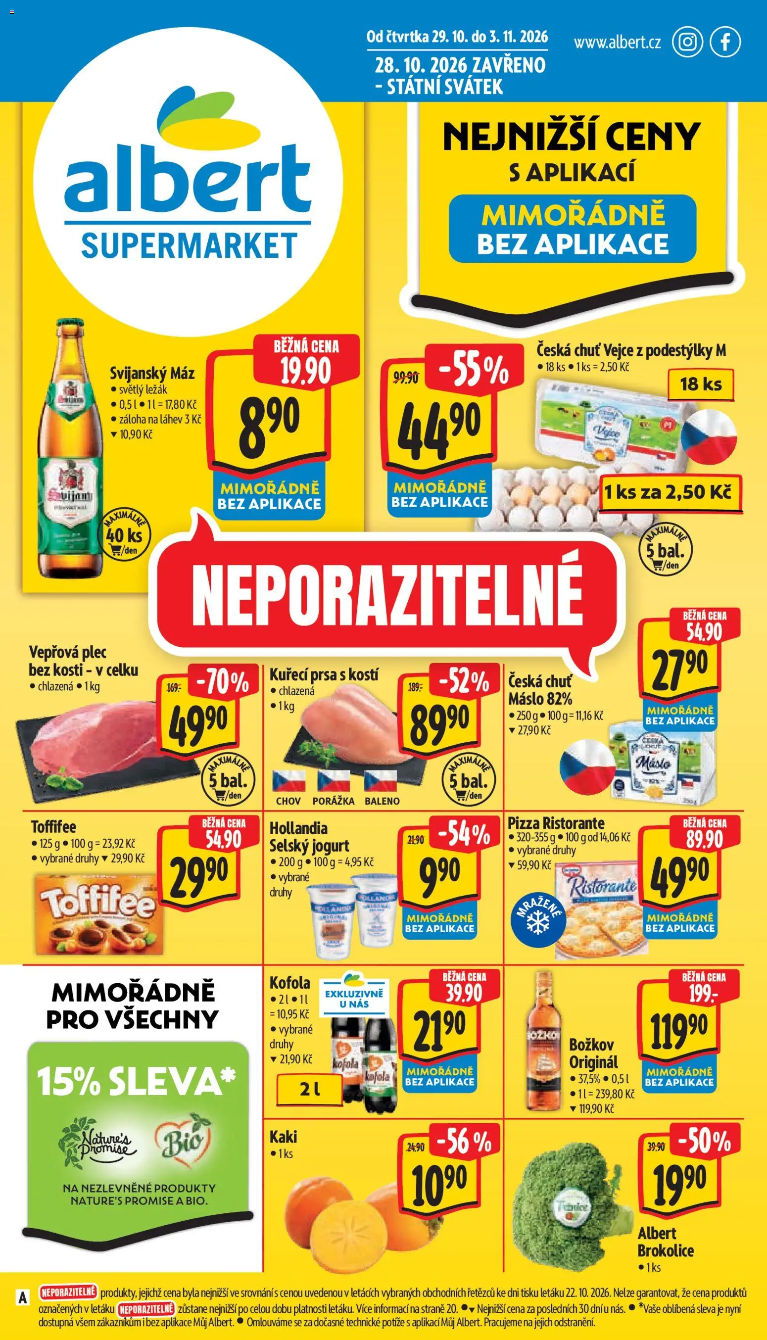 Albert leták - Supermarket od 28.10.2026 | Strana: 1