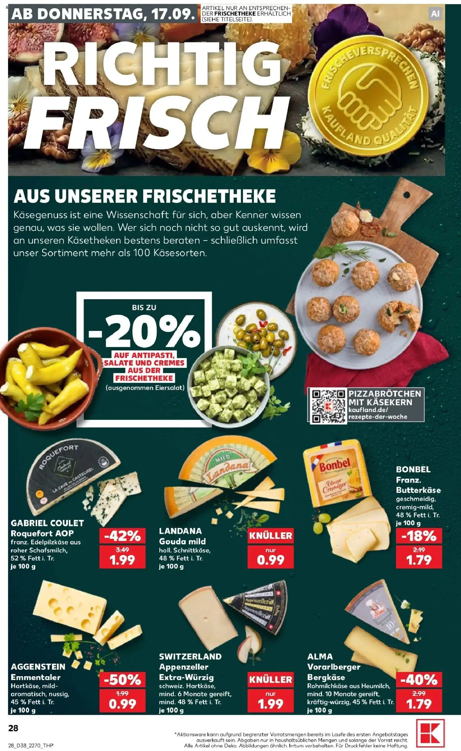 Prospekt Kaufland ab 14.09.2026 » Angebote Online zum Blättern | Seite: 40 | Produkte: Gouda