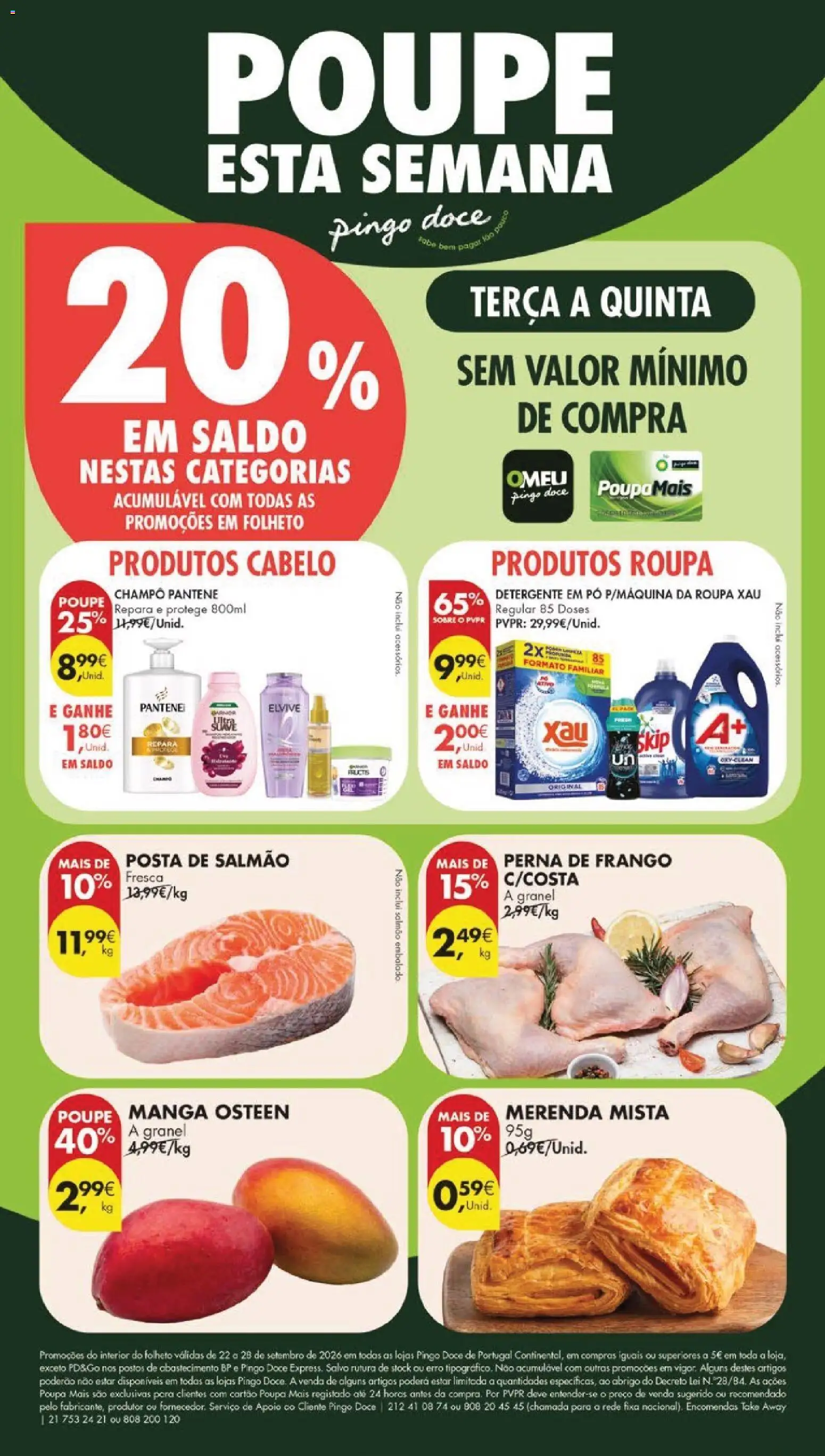 Pingo Doce Poupe Esta Semana Lojas Grandes │ válido de 22/09/2026 | Página: 1 | Produtos: Frango, Detergente em pó, Detergente, Salmão