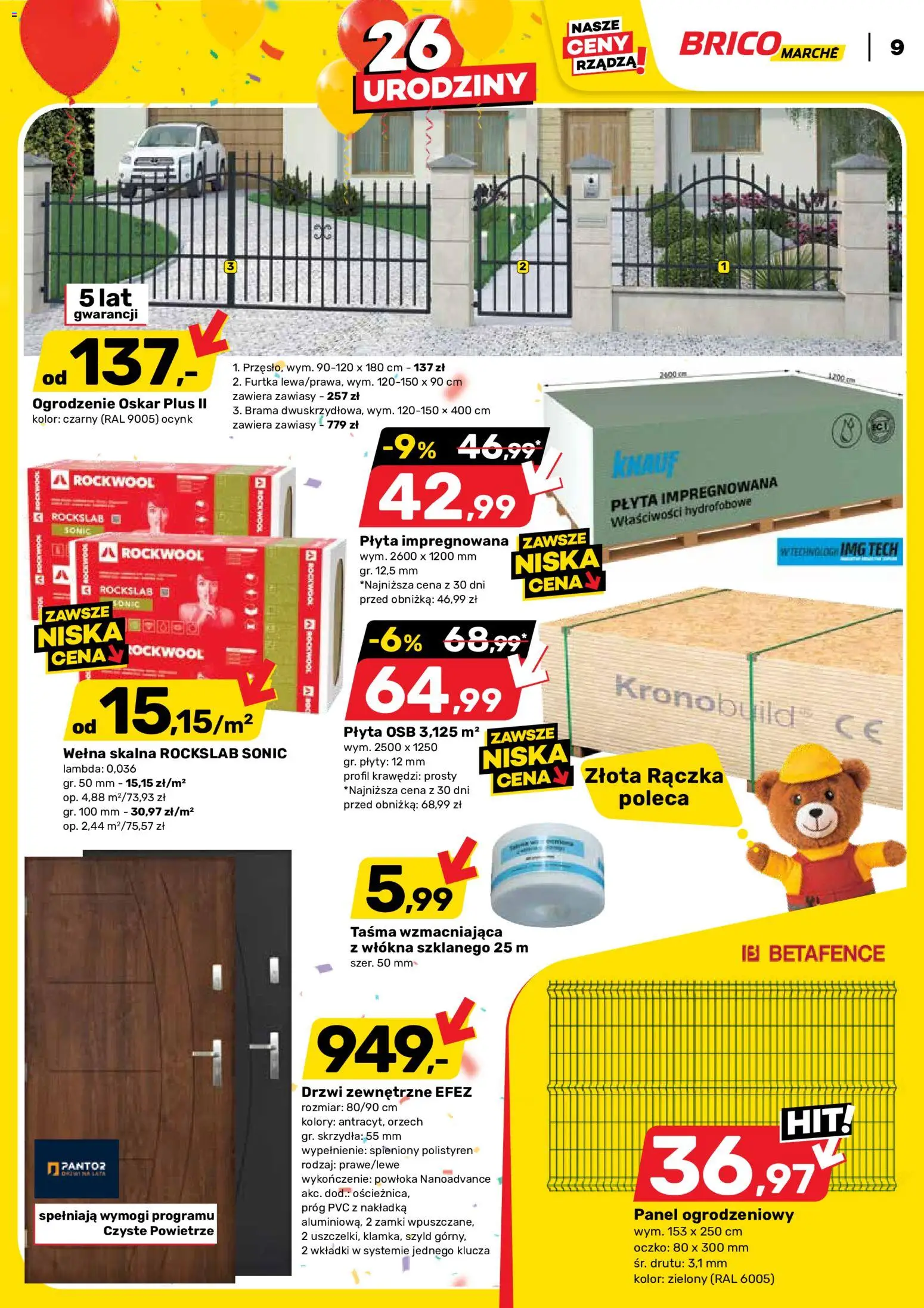 Brico Marché gazetka od 03.06.2026 | Strona: 9 | Produkty: Plyty