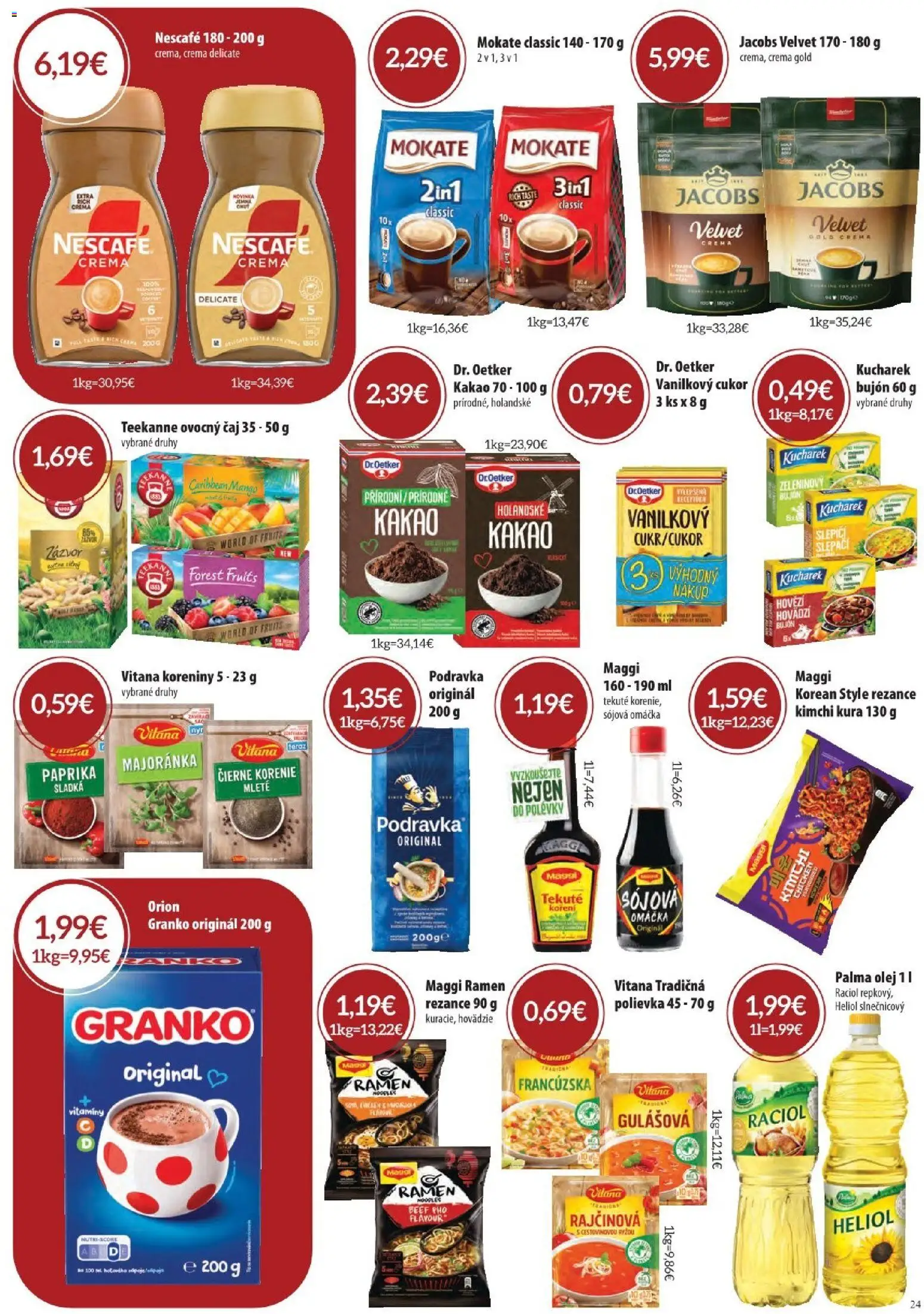 Nové Sintra akcie – leták je platný od 01.10.2026 | Strana: 24 | Produkty: Paprika, Bujón, Čierne korenie, Mango