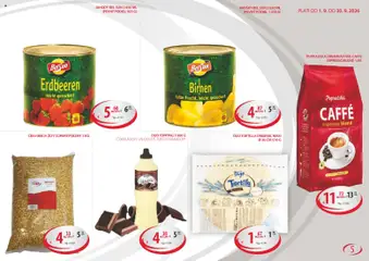 CBA Komfos leták platný od 01.09.2026 | Strana: 5 | Produkty: Tortilla, Jahody, Hrušky, Zrnková káva