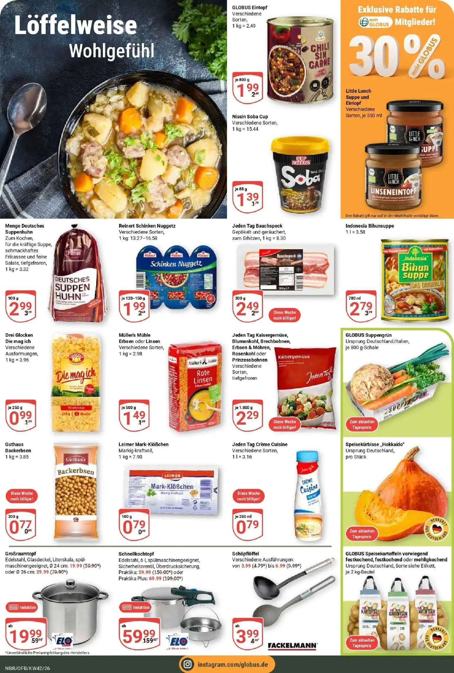 Globus Prospekt Neubrandenburg (ab 12.10.2026) » Angebote online | Seite: 17 | Produkte: Mühle, Kartoffeln, Chili, Erbsen