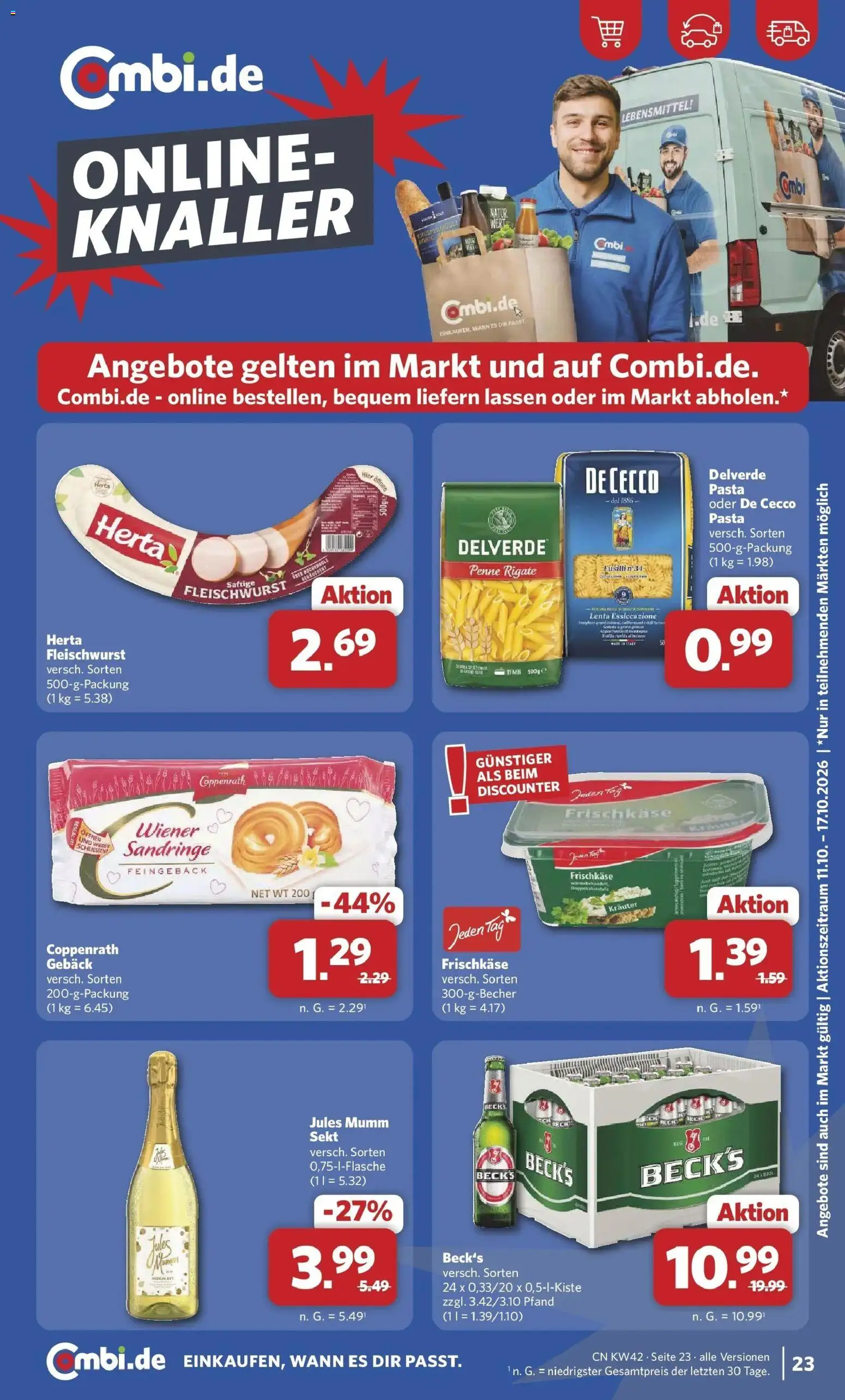 Combi Prospekt Twistringen (ab 12.10.2026) zum Blättern | Seite: 25 | Produkte: Mumm sekt, Sekt, Jules mumm, Pasta