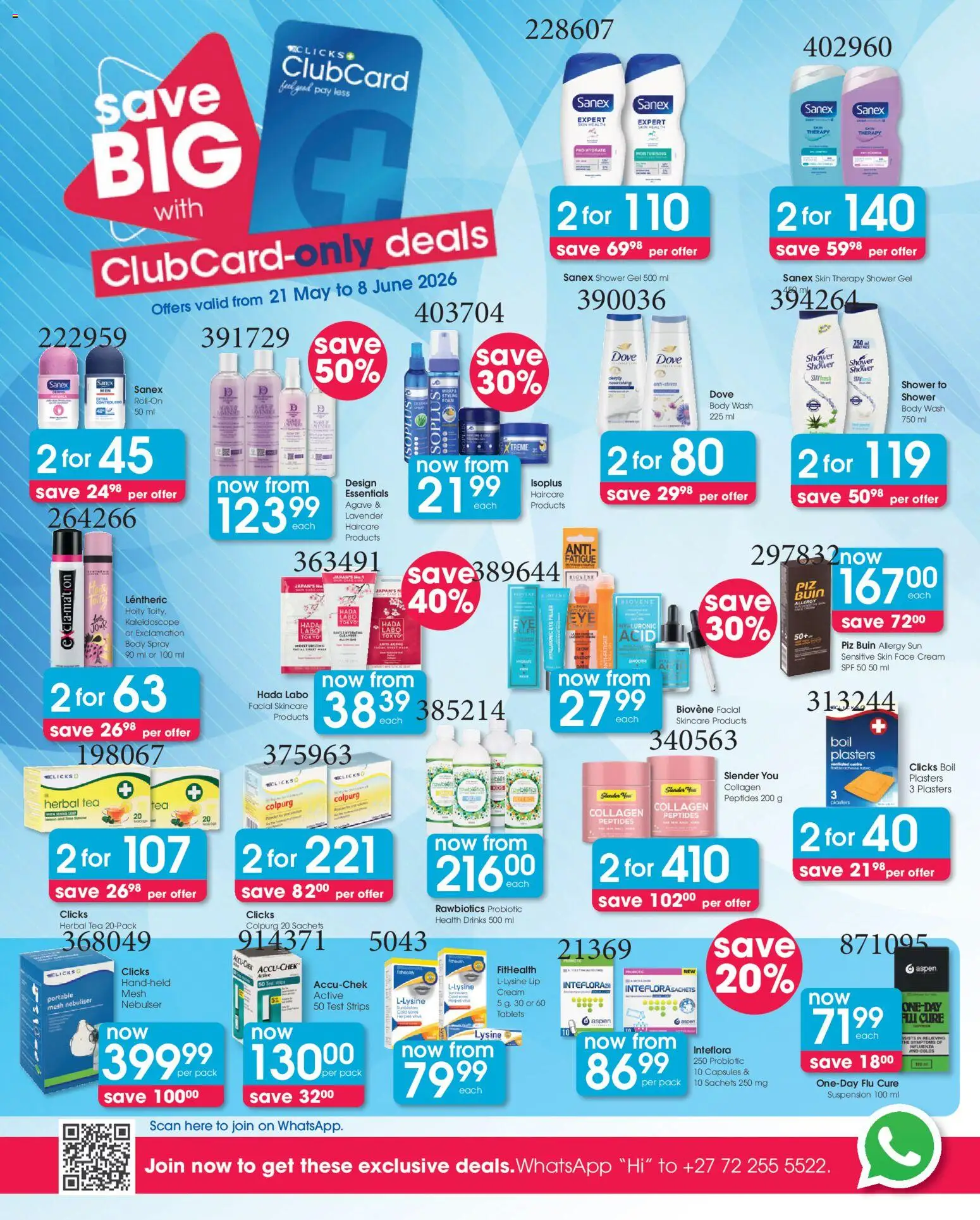 New Clicks catalogue – valid from 21.05.2026 | Page: 6 | Products: Shower, Body spray, Cream, Body wash