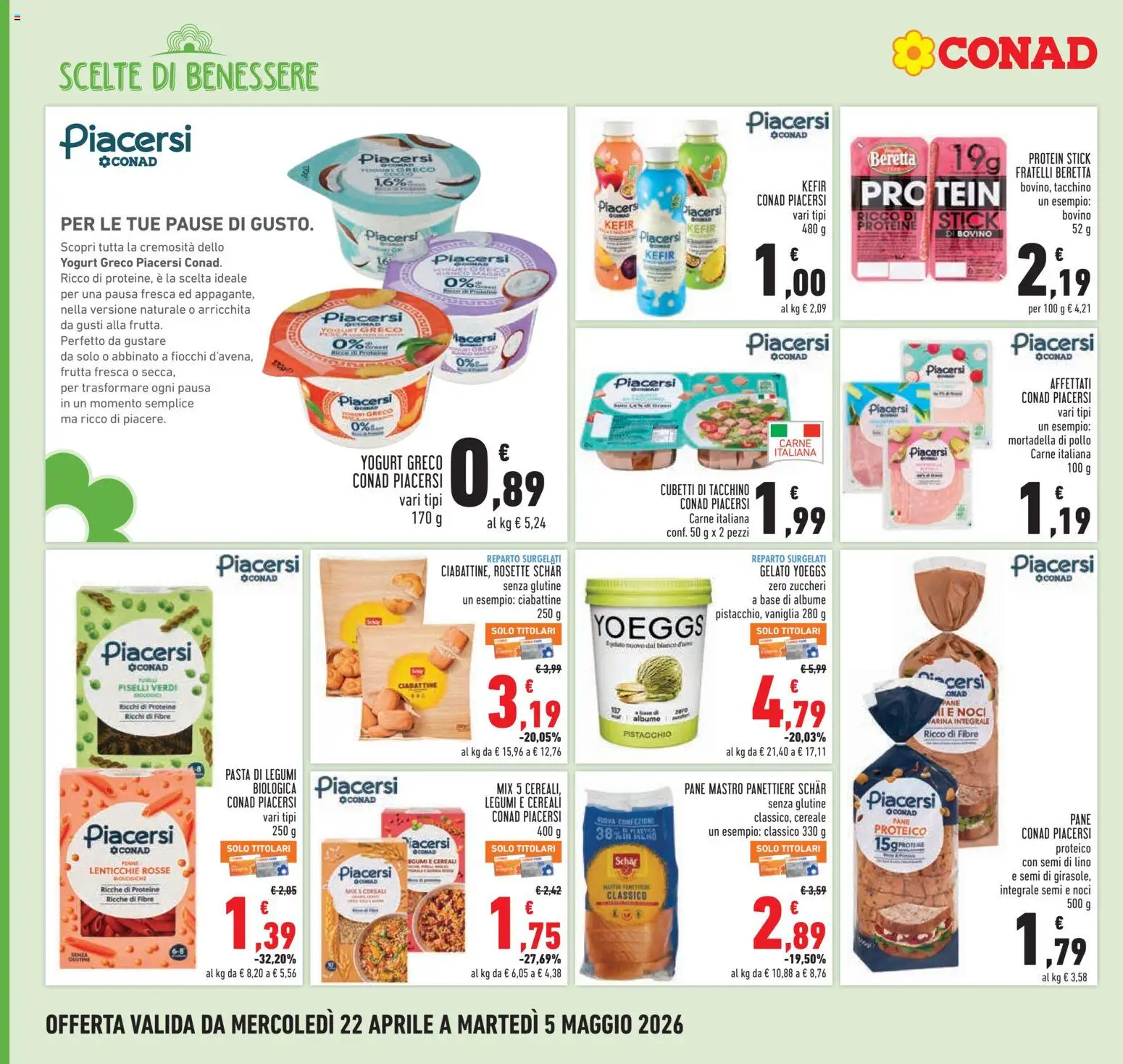 Volantino Conad del 22.04.2026 | Pagina: 12 | Prodotti: Legumi, Fiocchi, Pasta, Noci