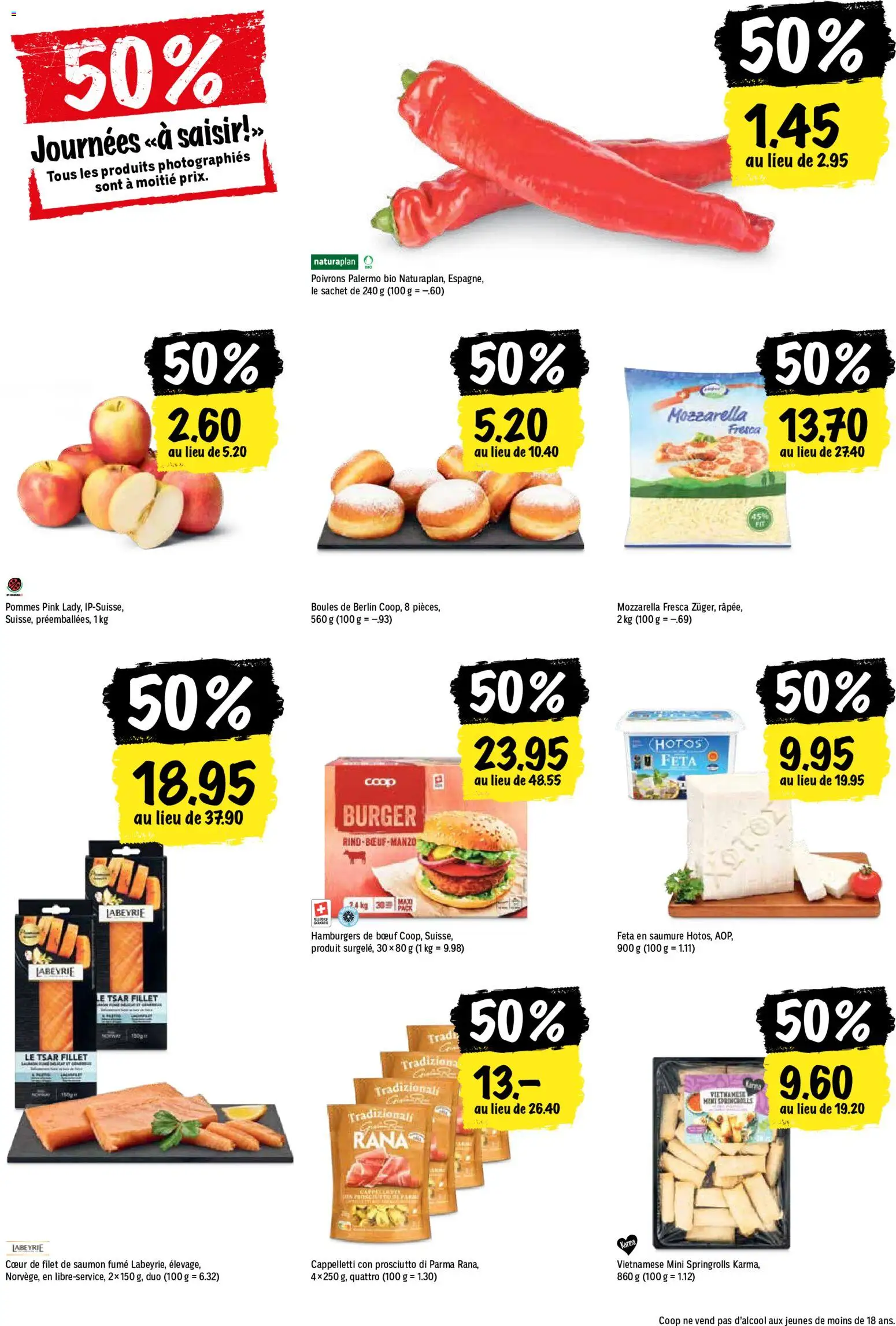 Coop aktionen FR – gültig ab 28.05.2026 | Seite: 22 | Produkte: Feta, Burger, Donuts