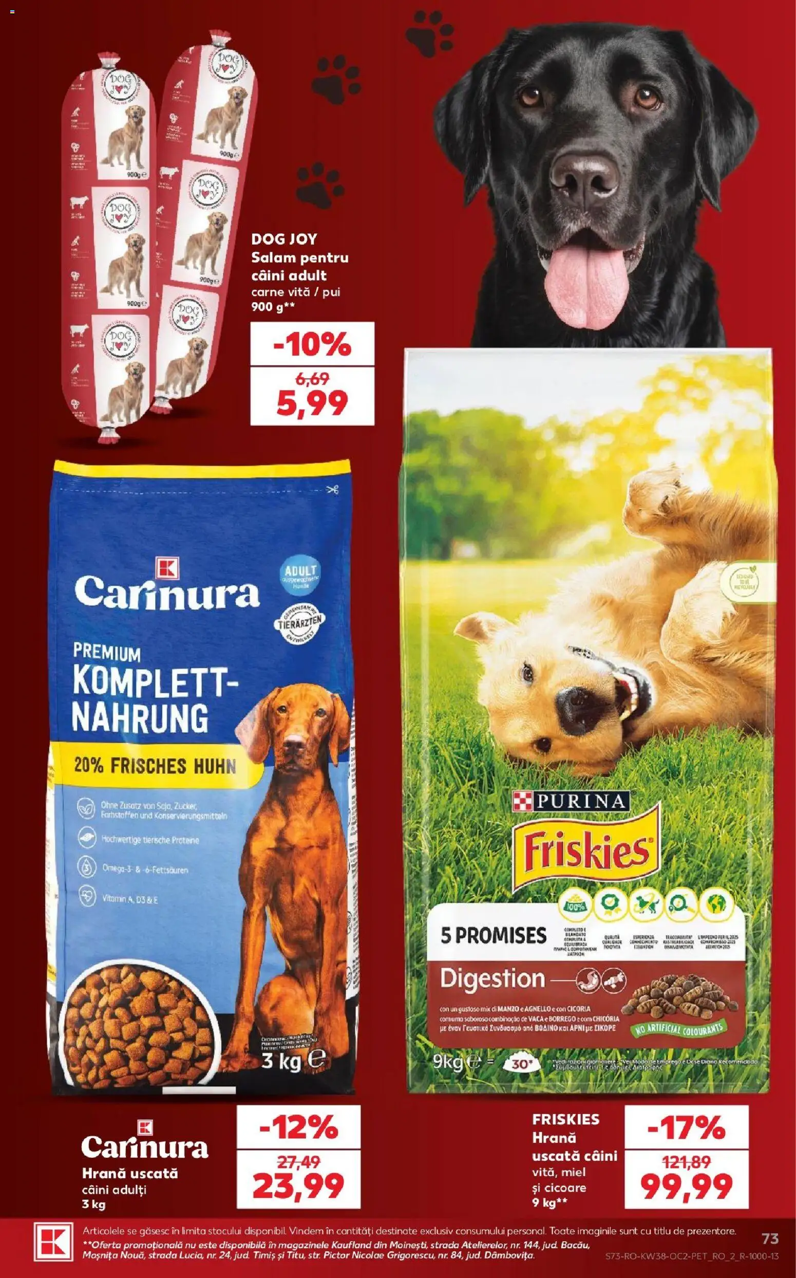 Kaufland RO akciós ujság - amely érvényes a következő dátumtól: 2026.09.16. | Oldal: 73 | Termékek: Vitamin, Friskies, Purina