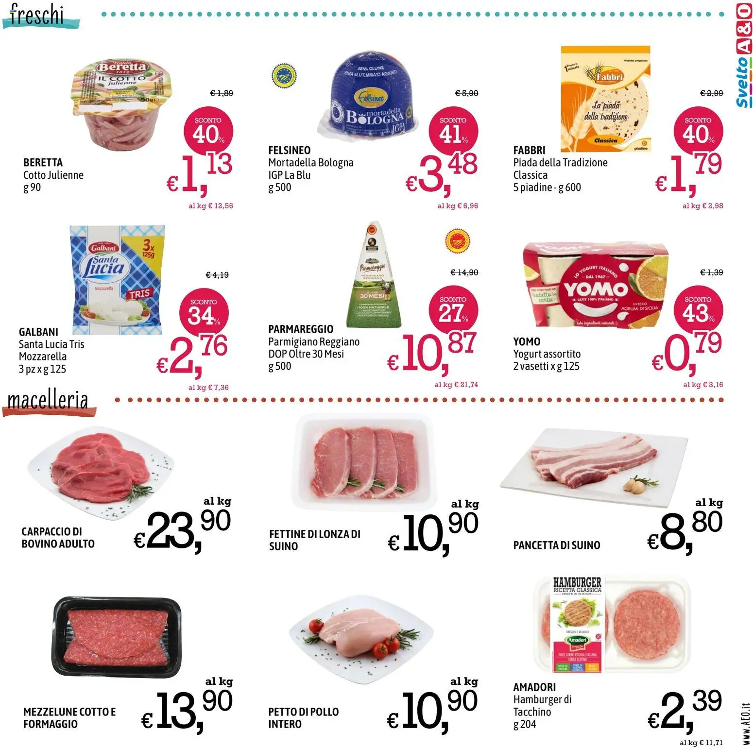 Volantino A&O del 20/08/2026 | Pagina: 3 | Prodotti: Petto di Pollo, Tacchino, Agrumi, Mortadella