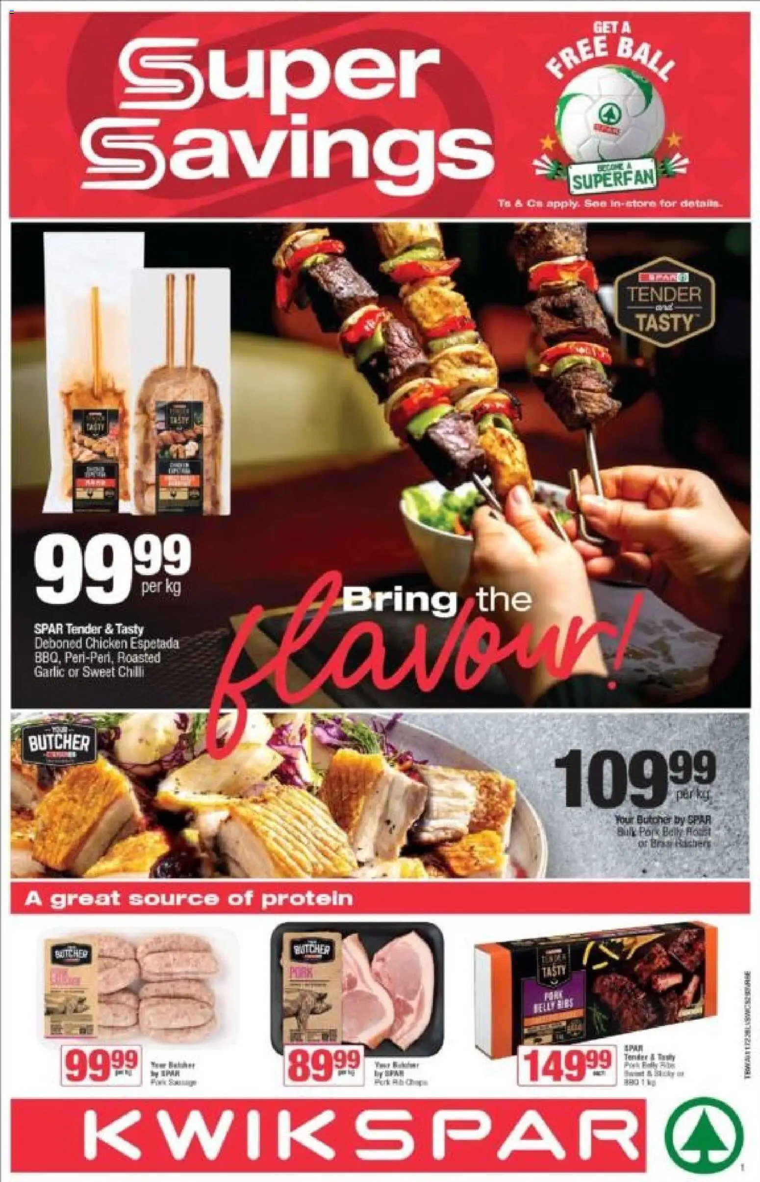 New KWIKSPAR catalogue – valid from 25.05.2026 | Page: 1 | Products: Detergente líquido, Ribs, Chicken, Garlic