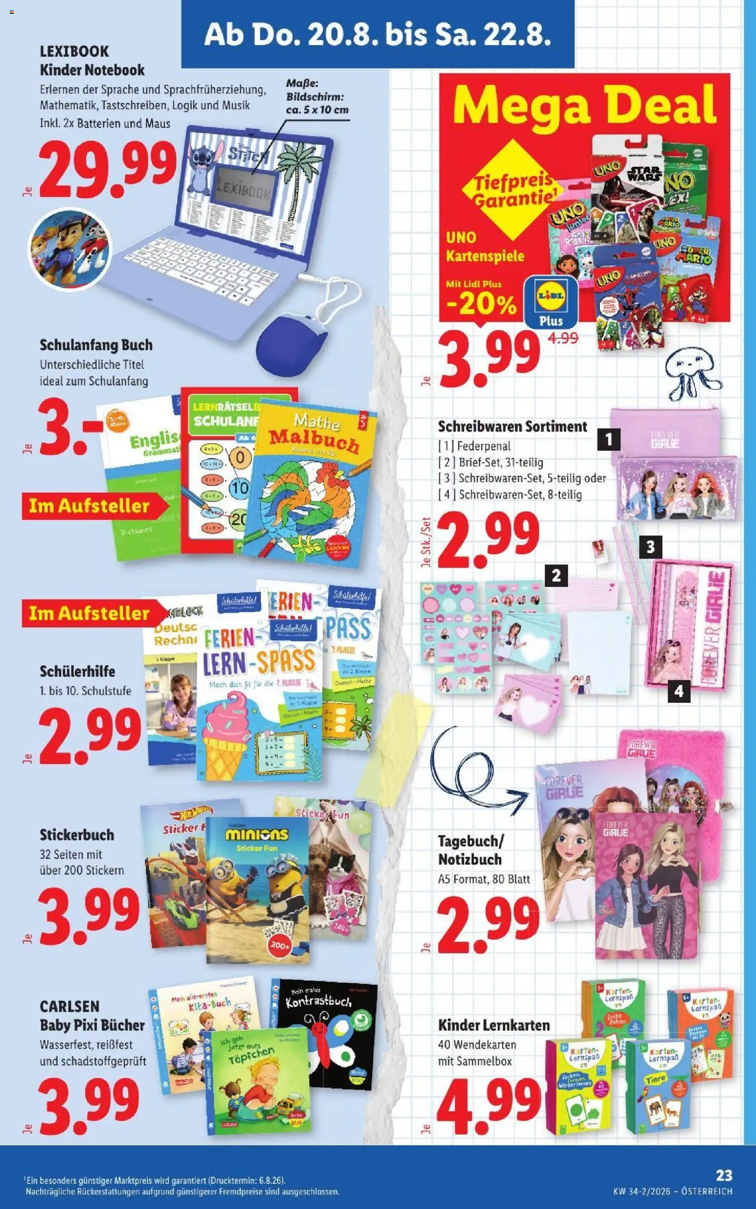 Lidl - Flugblatt gültig ab 20.08.2026 | Seite: 27 | Produkte: Notizbuch, Maus, Bücher