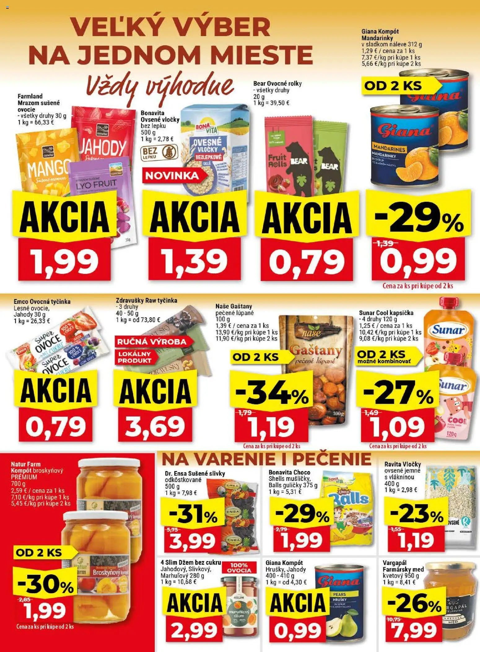 Nové Klas akcie – leták je platný od 04.05.2026 | Strana: 13 | Produkty: Jahody, Mandarinky, Med, Sušené slivky