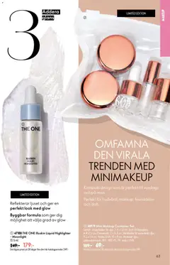 Oriflame erbjudanden 09/26 - Förhandsvisning av reklamblad från butik Oriflame aktuell från 24/06/2026 | Sida: 63 | Produkter: Highlighter, Läppglans, Olja, Väska