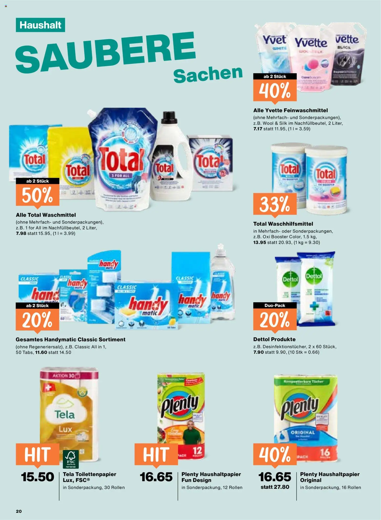 Migros aktionen – gültig ab 25.06.2026 | Seite: 20 | Produkte: Waschmittel, Toilettenpapier