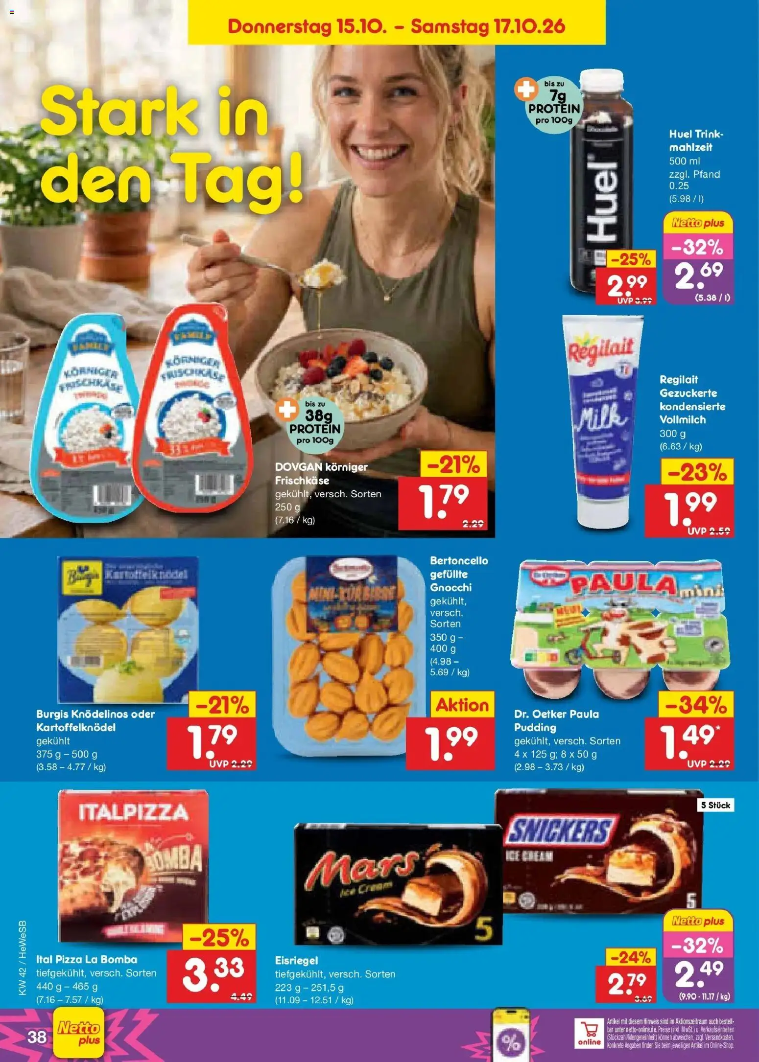 Netto Marken-Discount Prospekt Hamburg (ab 12.10.2026) » Angebote | Seite: 52 | Produkte: Gnocchi, Pudding, Mars, Pizza