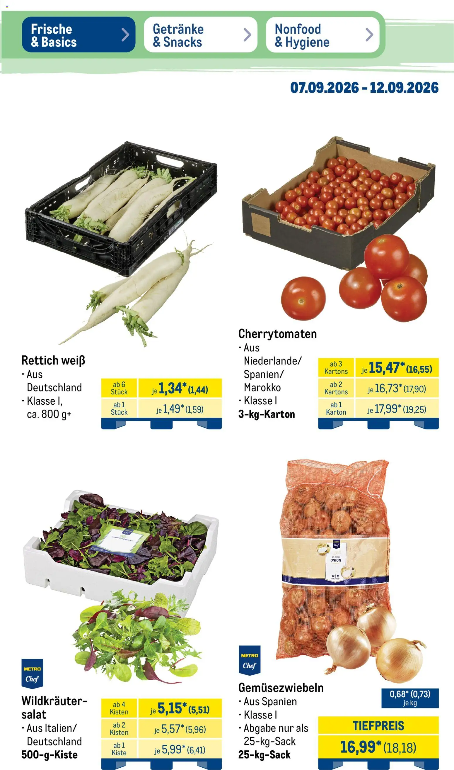 Metro Prospekt – gültig ab 07.09.2026 | Seite: 9 | Produkte: Salat