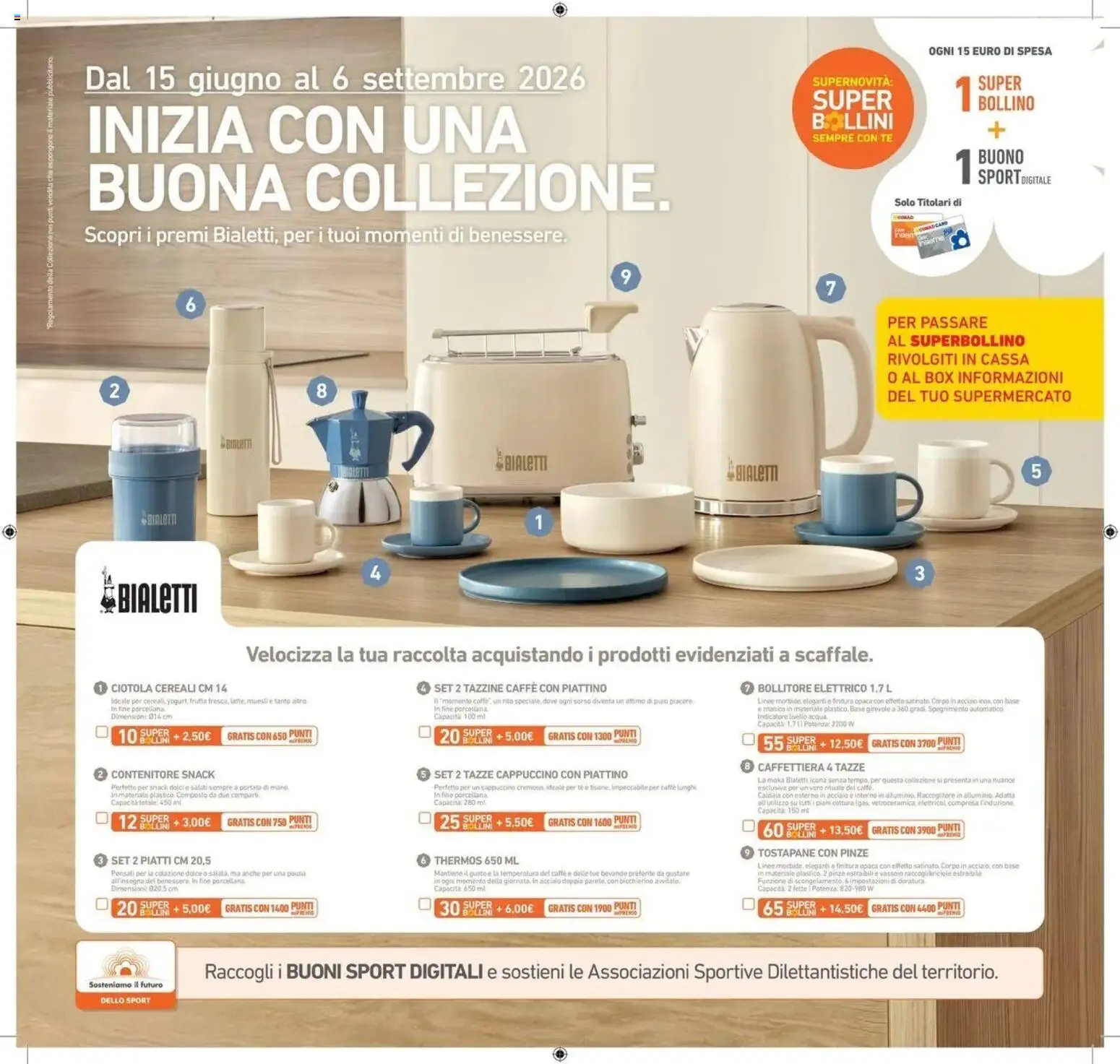 Volantino Conad del 30/06/2026 | Pagina: 27 | Prodotti: Caldaia, Contenitore, Pinze, Ciotola