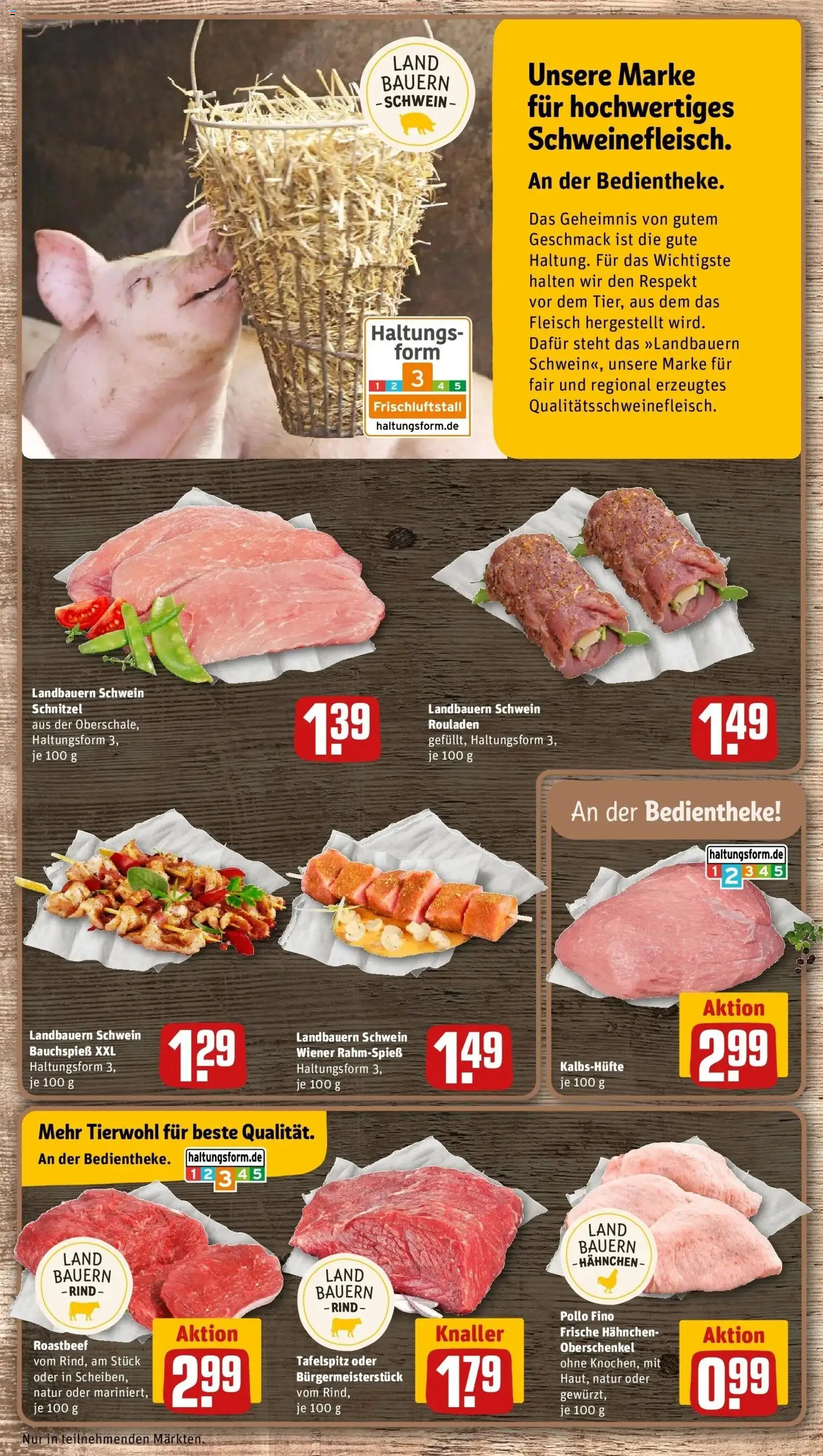 REWE Prospekt ab 05.10.2026 zum Blättern » Angebote | Seite: 10 | Produkte: Hahnchen, Schnitzel, Roastbeef, Fleisch