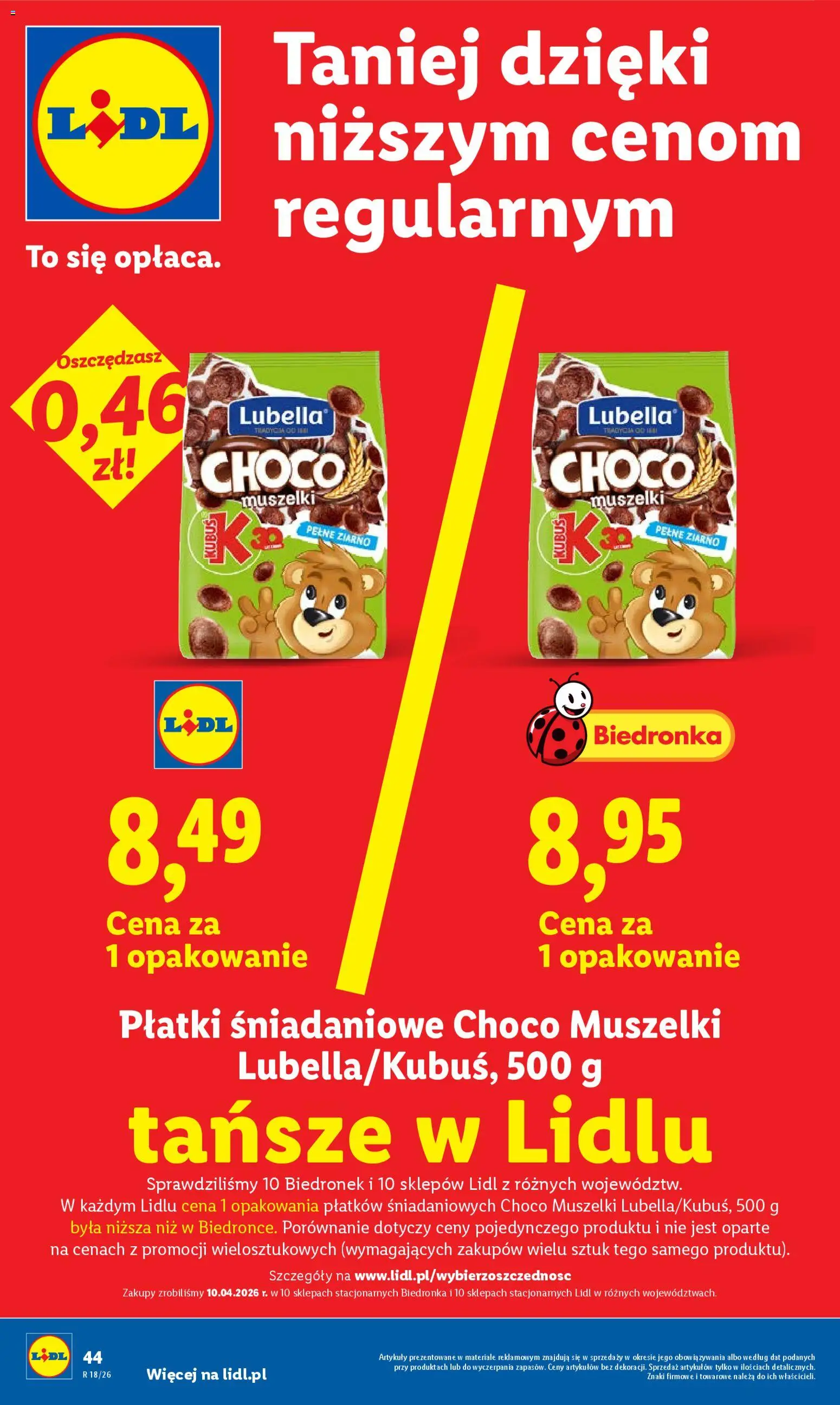 Lidl gazetka od 29.04.2026 | Strona: 44 | Produkty: Płatki śniadaniowe, Płatki