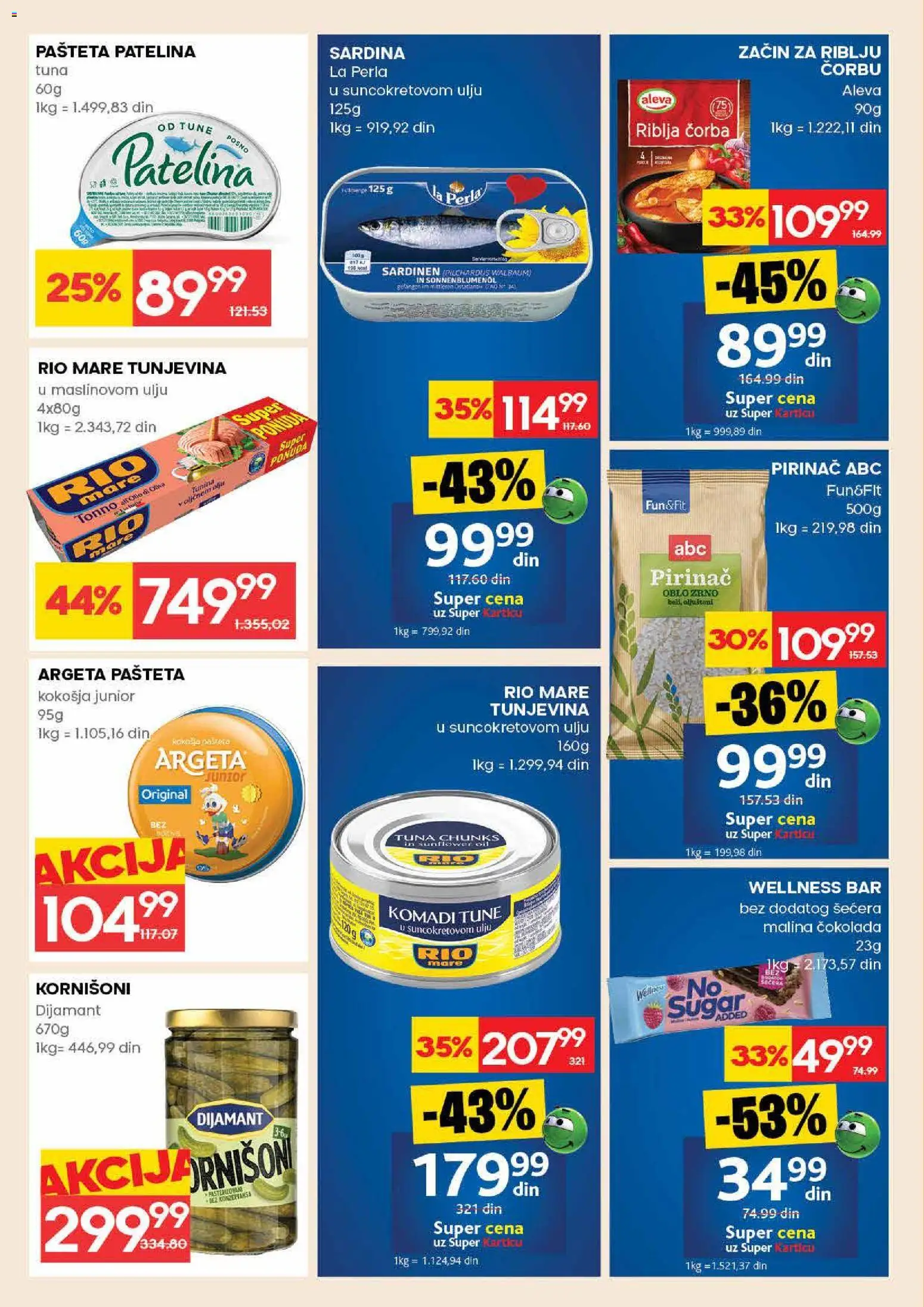 Idea katalog - važi od 09.04.2026 | Strana: 20 | Proizvode: Kornišoni, Čokolada, Pašteta, Sardina