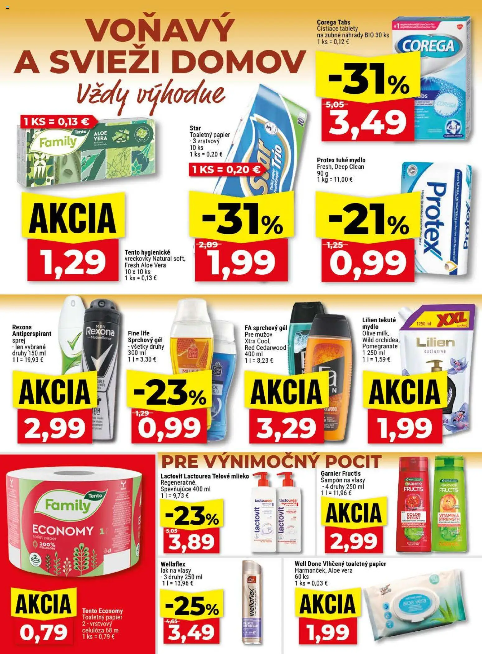 Nové Klas akcie – leták je platný od 04.05.2026 | Strana: 25 | Produkty: Toaletný papier, Lak na vlasy, Mydlo, Antiperspirant