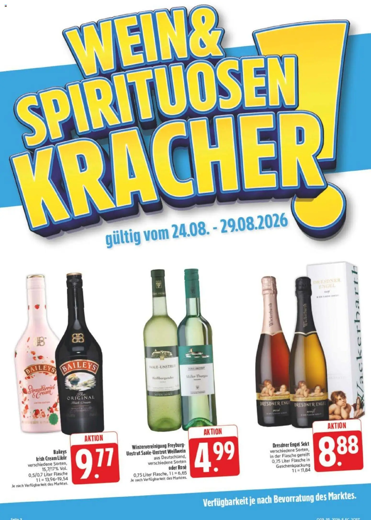 Edeka Prospekt Leipzig – gültig ab 23.08.2026 | Seite: 6 | Produkte: Weißwein, Sekt, Likör, Baileys