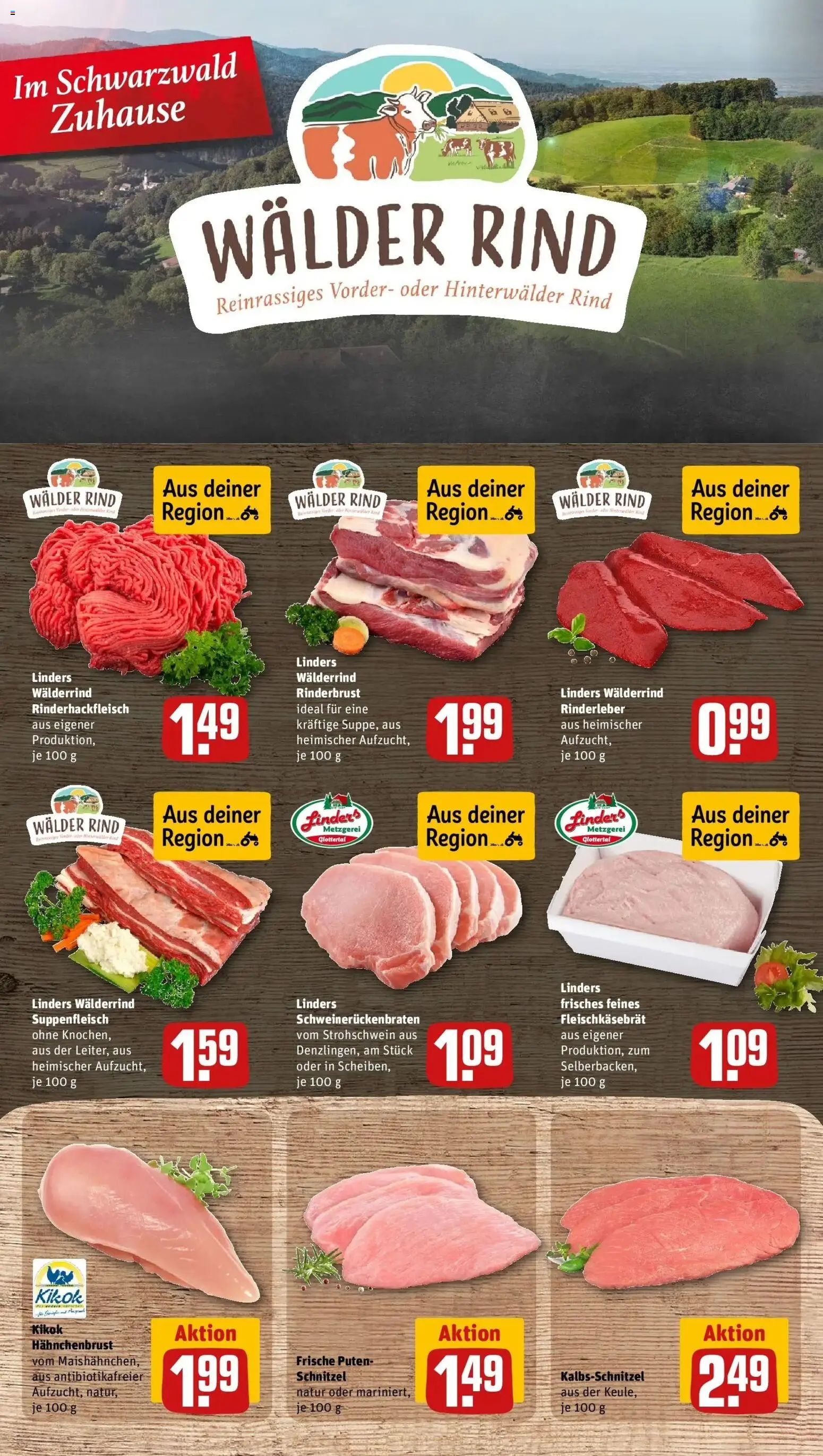 REWE Prospekt ab 28.09.2026 zum Blättern » Angebote | Seite: 16 | Produkte: Schnitzel, Suppenfleisch, Hahnchenbrust