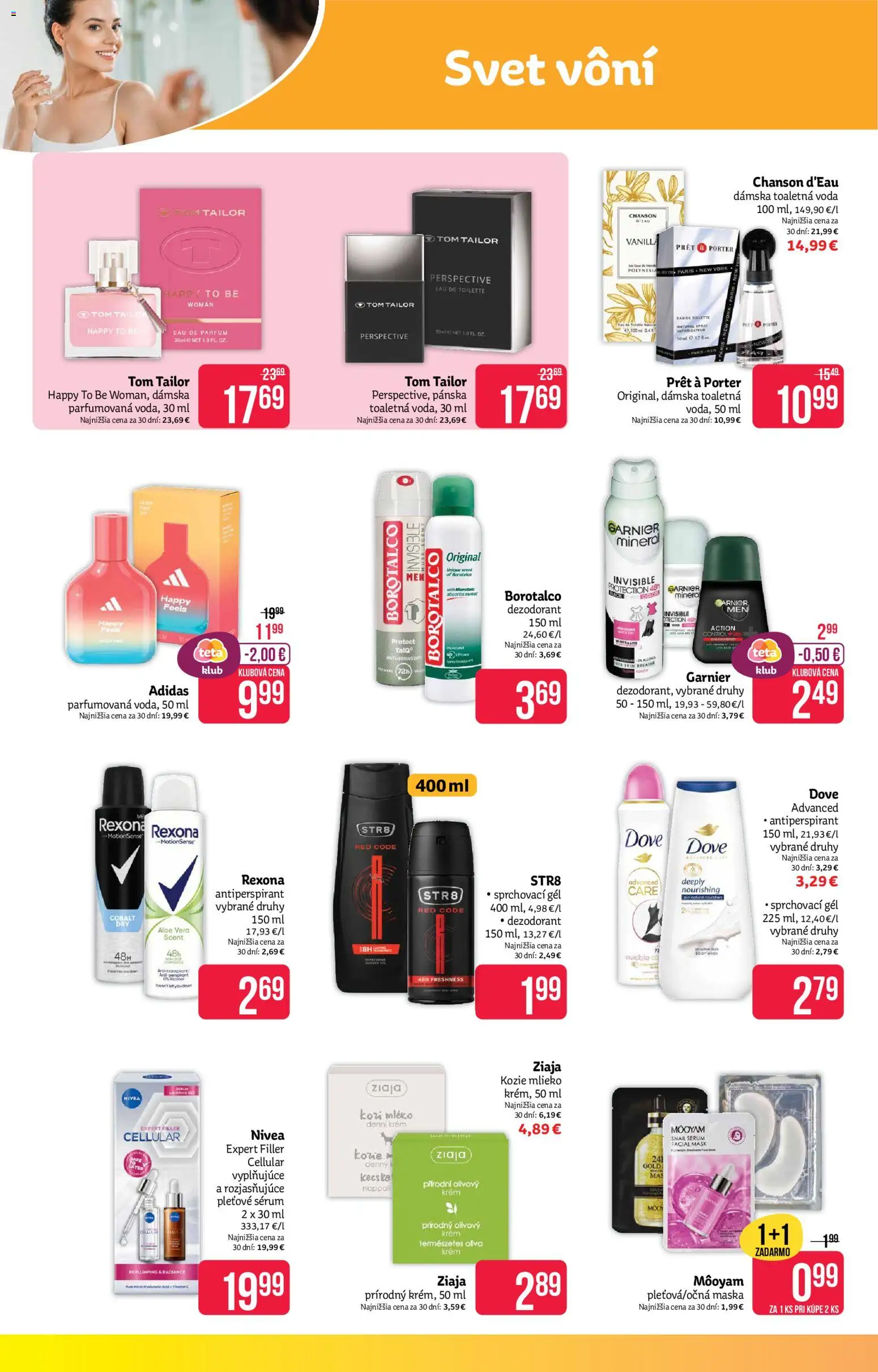 Nové Teta drogerie akcie – leták je platný od 25.05.2026 | Strana: 6 | Produkty: Toaletná voda, Maska, Dezodorant, Krém