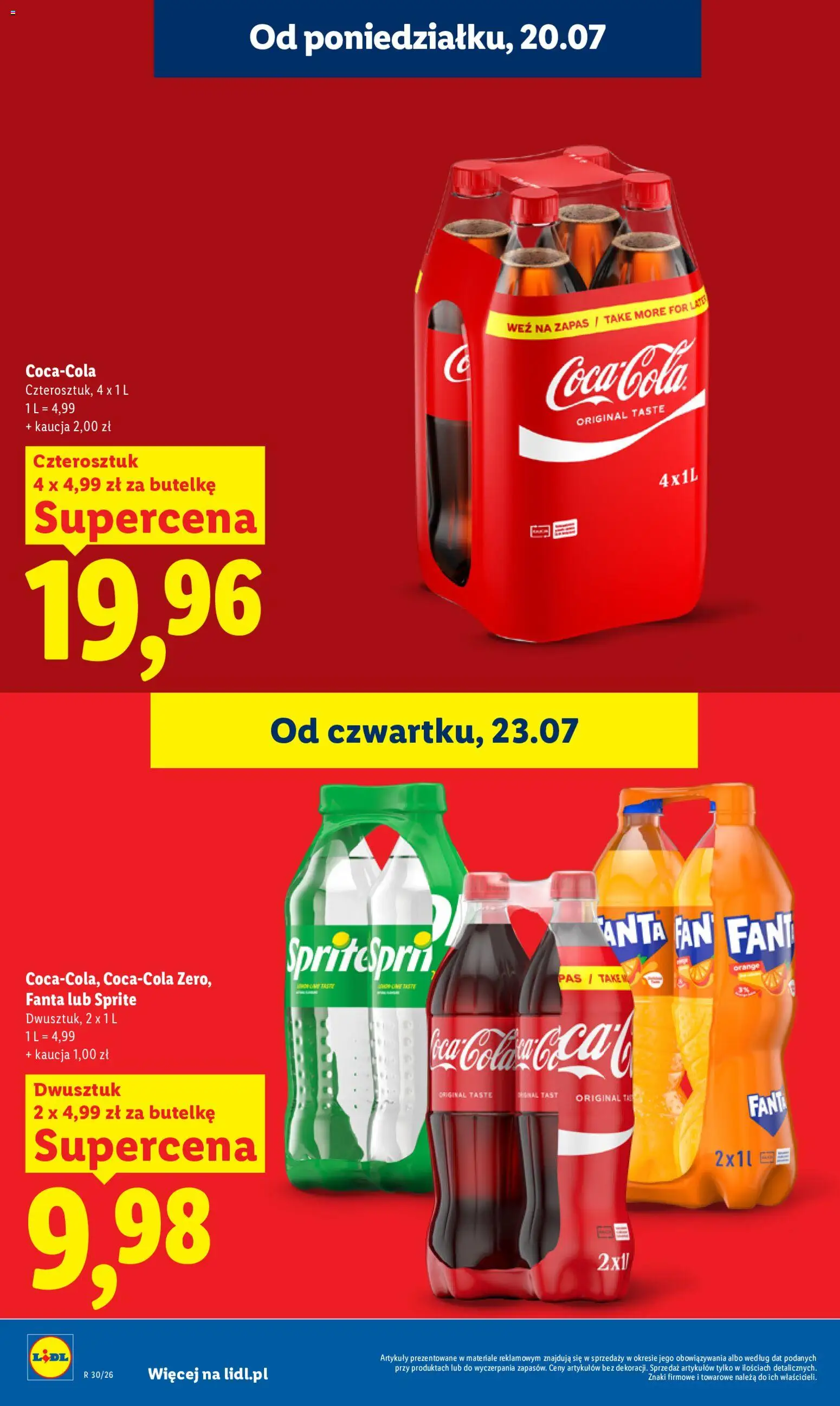 Lidl Polsko leták od 23.07.2026 | Strana: 20 | Produkty: Fanta, Sprite