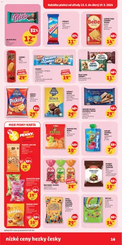 Náhled letáku Penny Market leták od 13.05.2026 | Strana: 16 | Produkty: Piškoty, Skittles, Mila, Oplatky