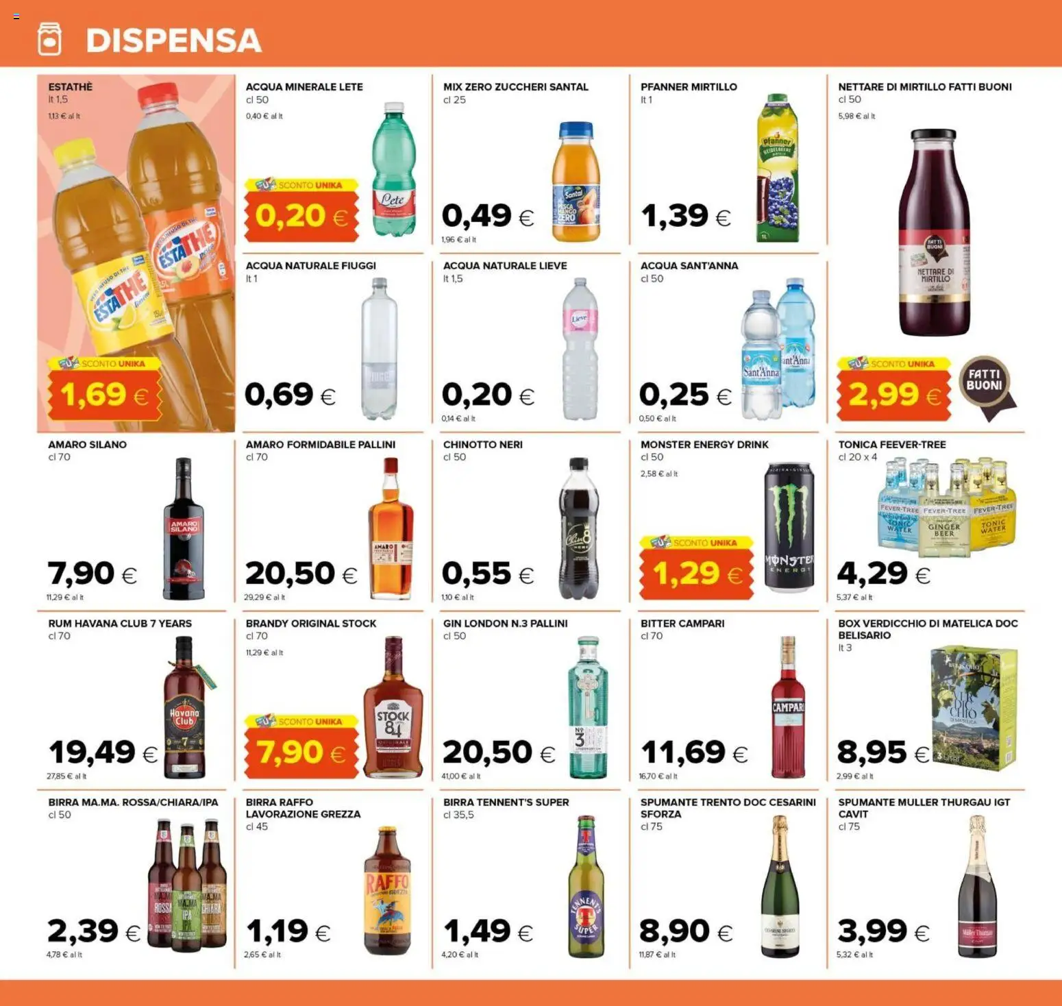 Volantino Tigre del 07.05.2026 | Pagina: 14 | Prodotti: Gin, Acqua, Rum, Brandy