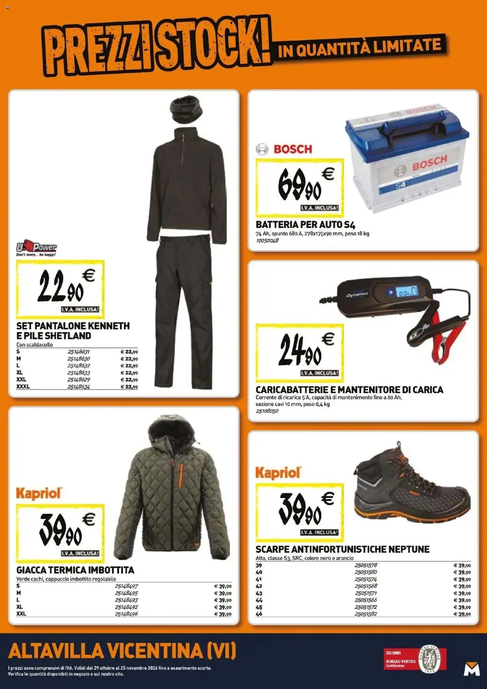 Nuovo TECNOMAT catalogo Altavilla Vicentina dal 29/10/2026 > offerte anteprima 🛍️ | Pagina: 20 | Prodotti: Pile, Batteria per auto, Giacca, Cappuccio