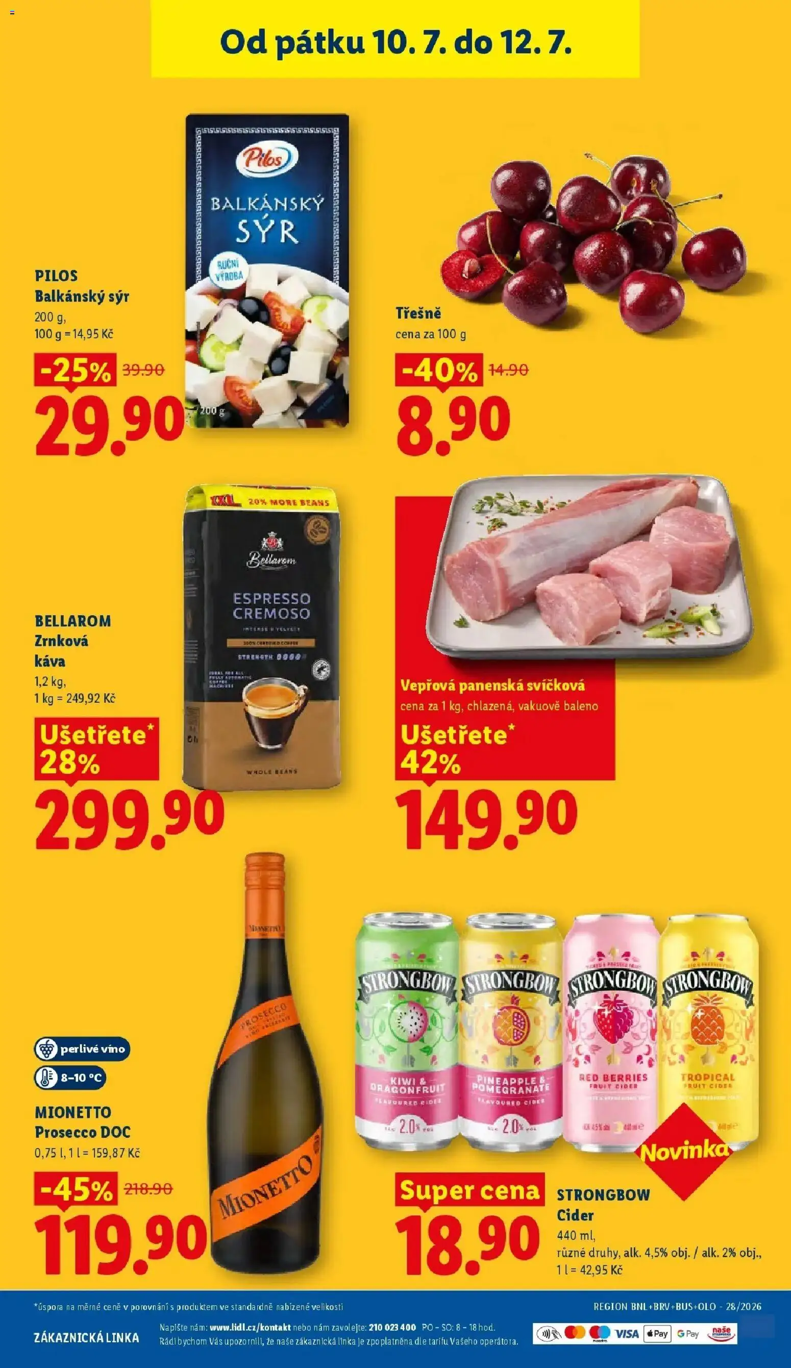 Lidl aktuální leták od 09.07.2026 | Strana: 47 | Produkty: Prosecco, Mionetto, Prosecco DOC, Zrnková káva