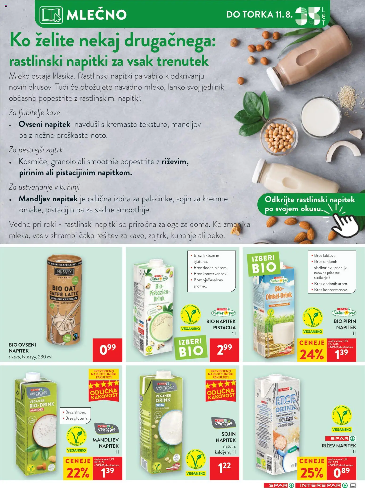 Novi Spar katalog ponudbe – veljaven od 05.08.2026 | Stran: 18 | Izdelki: Napitki, Mleko