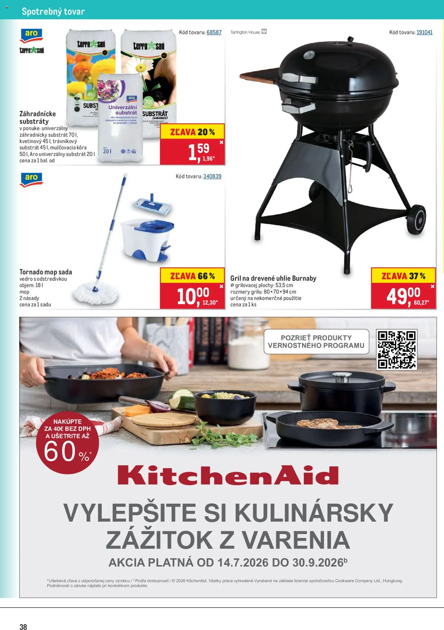 Nové Metro akcie – leták je platný od 15.07.2026 | Strana: 38 | Produkty: Gril, Mulčovacia kôra, Substrát