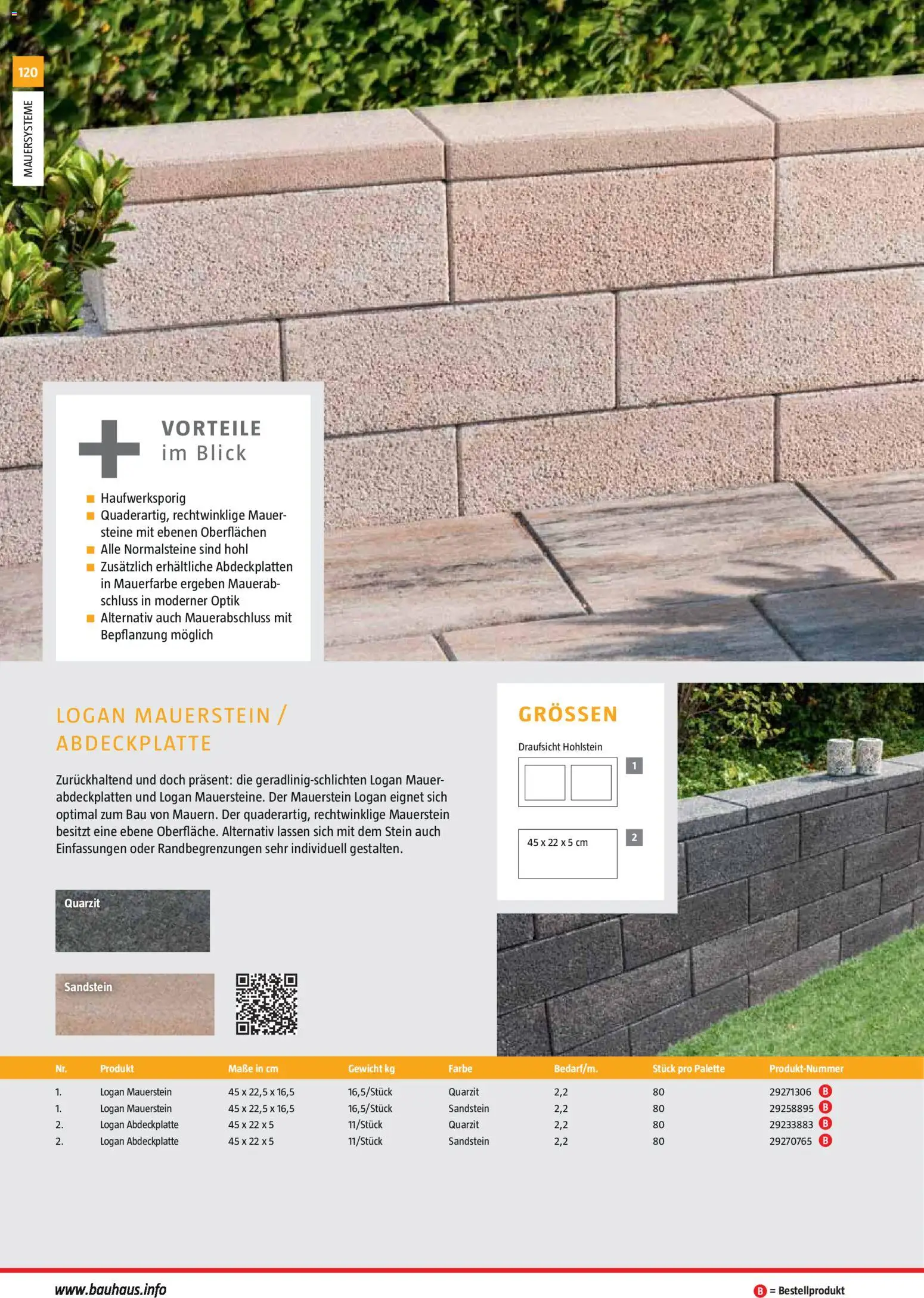 Bauhaus Gartenbaumaterialien gültig ab 01.04.2026 | Seite: 120 | Produkte: Gewicht