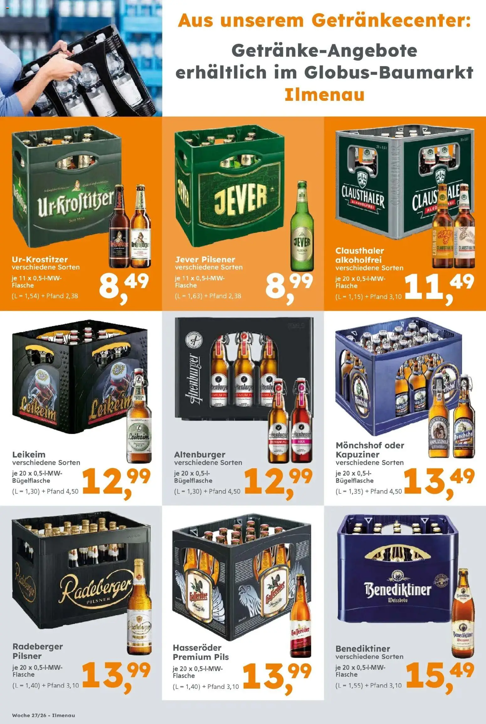 Globus Baumarkt - Globus Baumarkt: Wochenangebote – gültig ab 28.06.2026 | Seite: 16 | Produkte: Herd, Pils, Jever, Radeberger pilsner