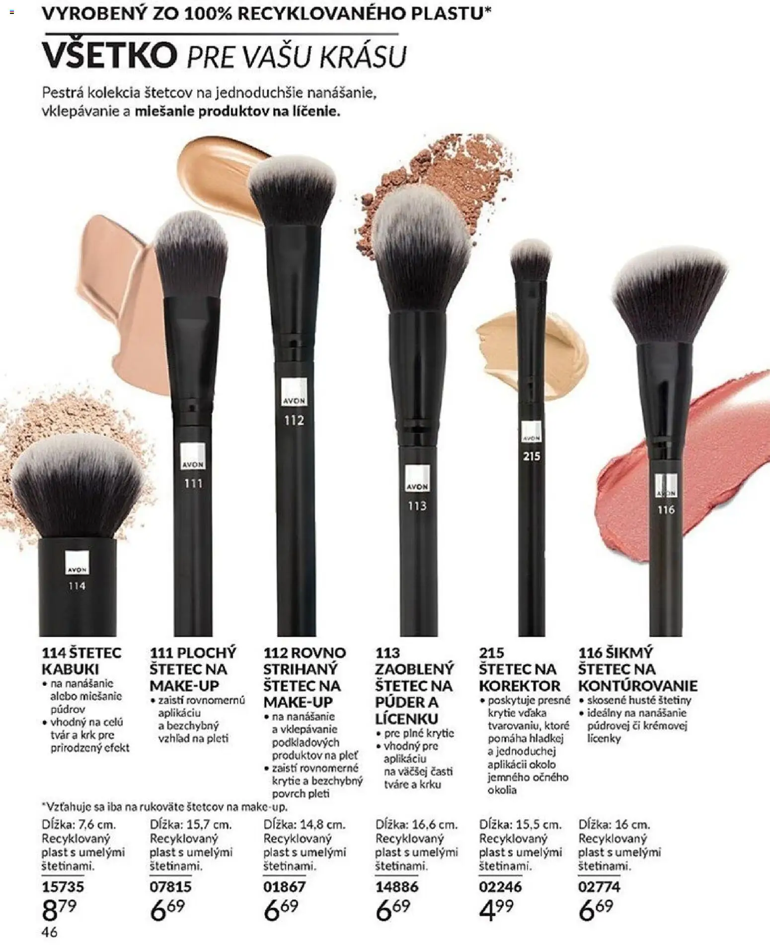 Nové Avon akcie – leták je platný od 01.06.2026 | Strana: 46 | Produkty: Korektor, Púder, Štetec