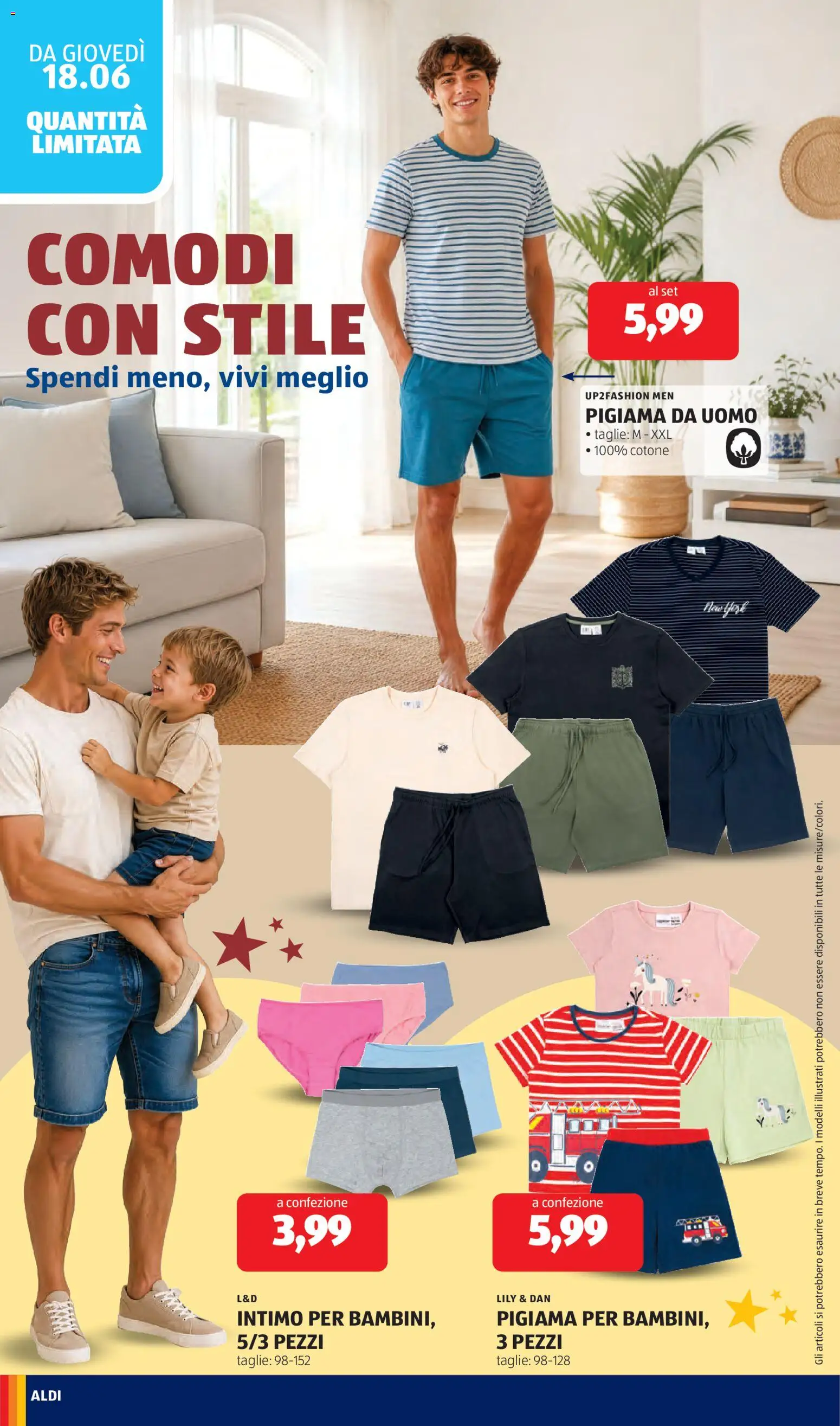 Volantino Aldi del 15.06.2026 | Pagina: 26 | Prodotti: Intimo, Pigiama